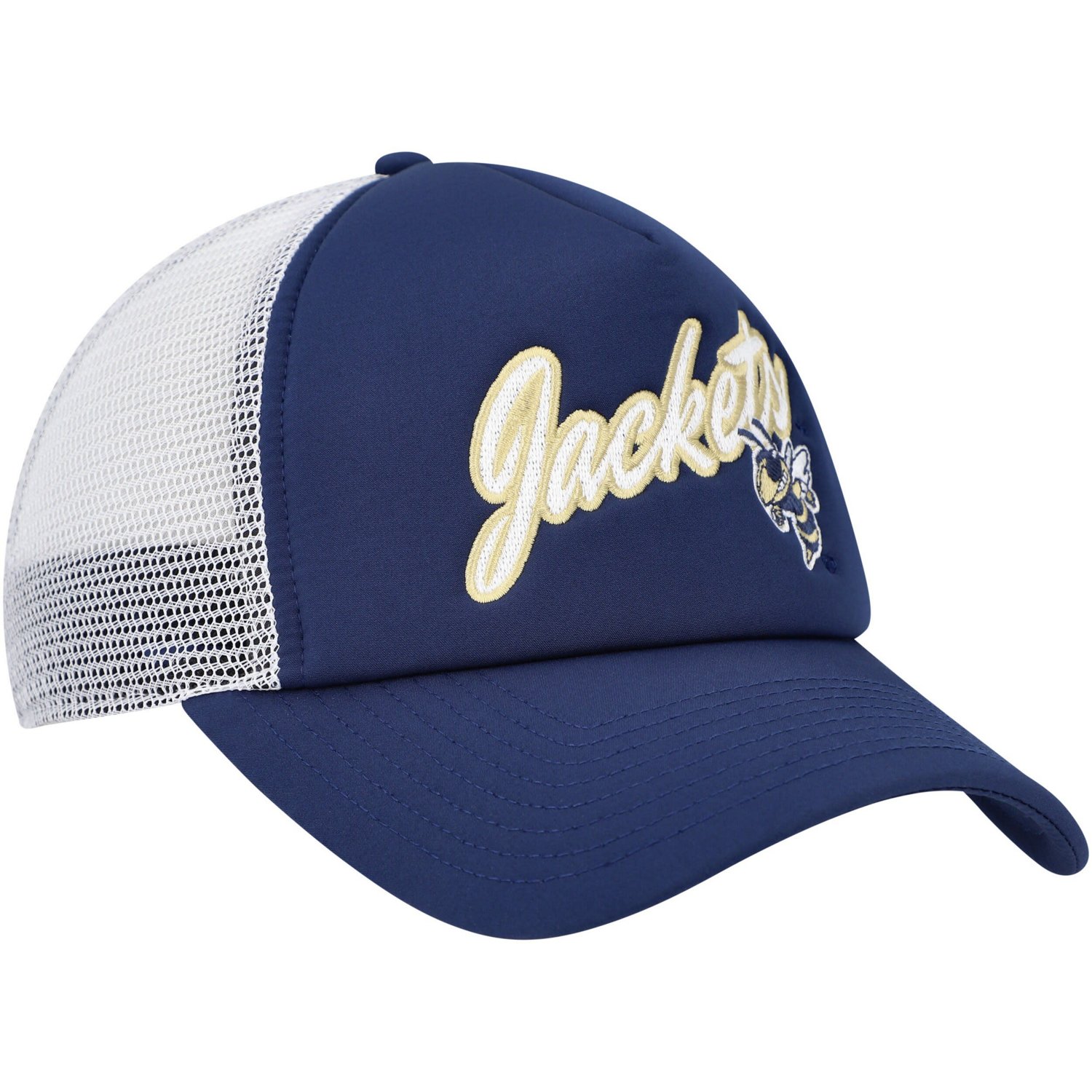 adidas Georgia Tech Yellow Jackets Script Trucker Snapback Hat                                                                   - view number 3