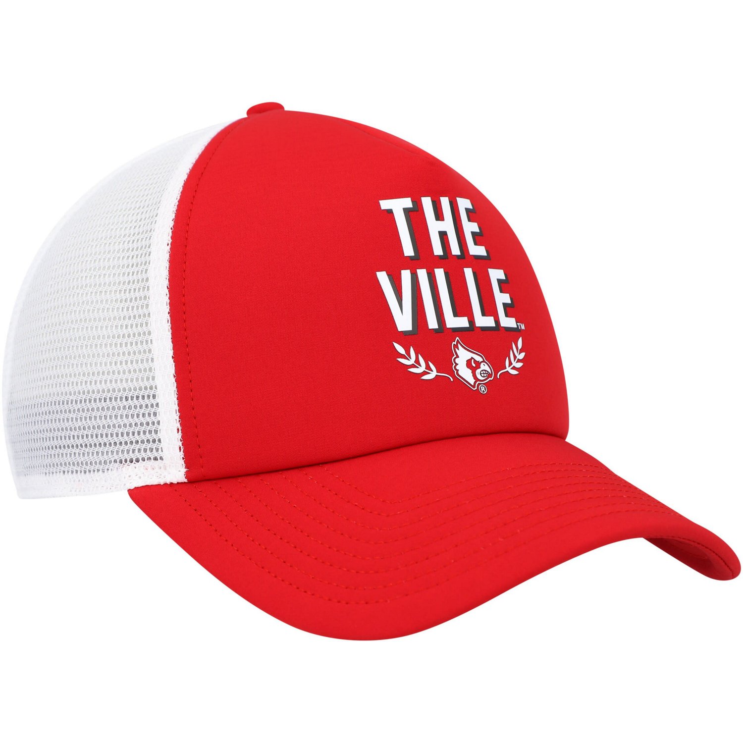 adidas Louisville Cardinals Phrase Foam Front Trucker Adjustable Hat - view number 3