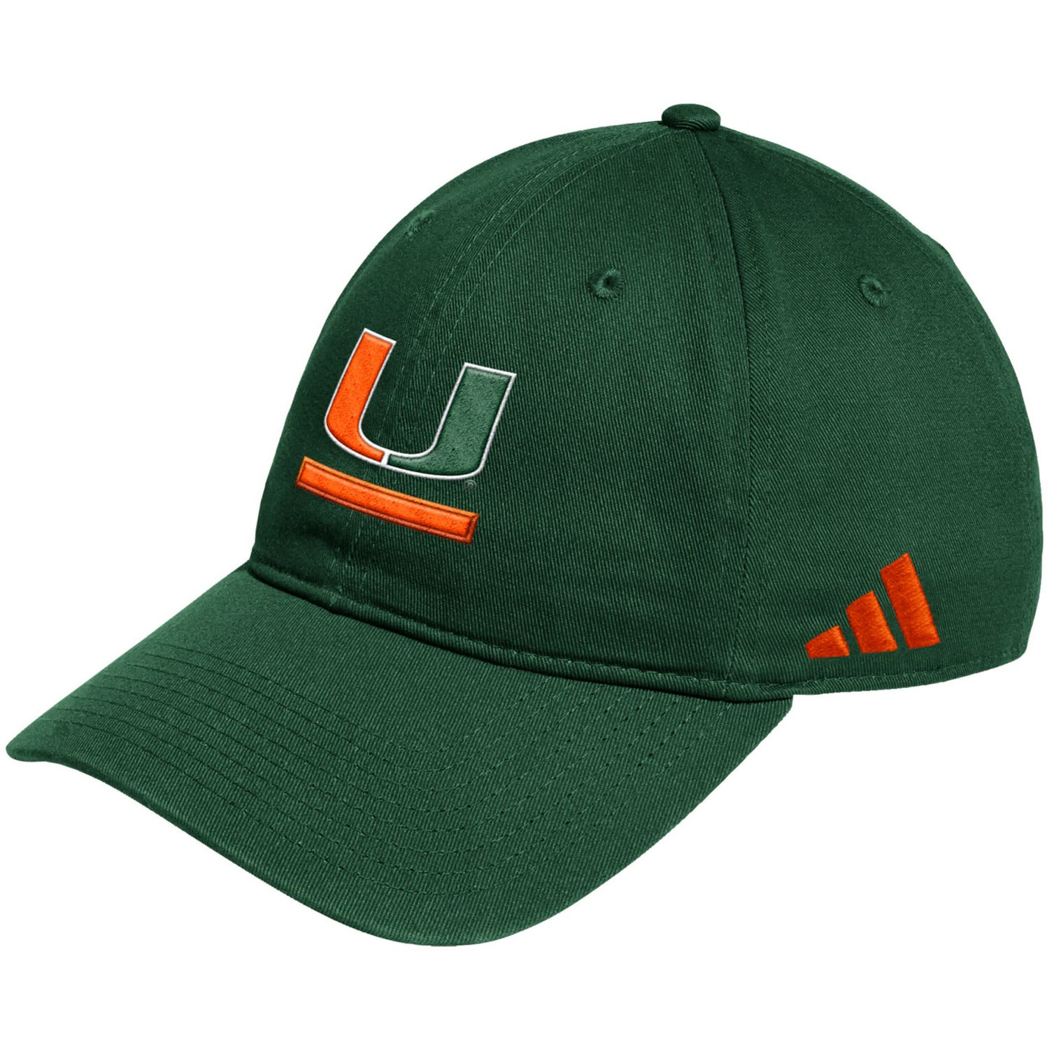 adidas Miami Hurricanes Locker Room Adjustable Slouch Hat