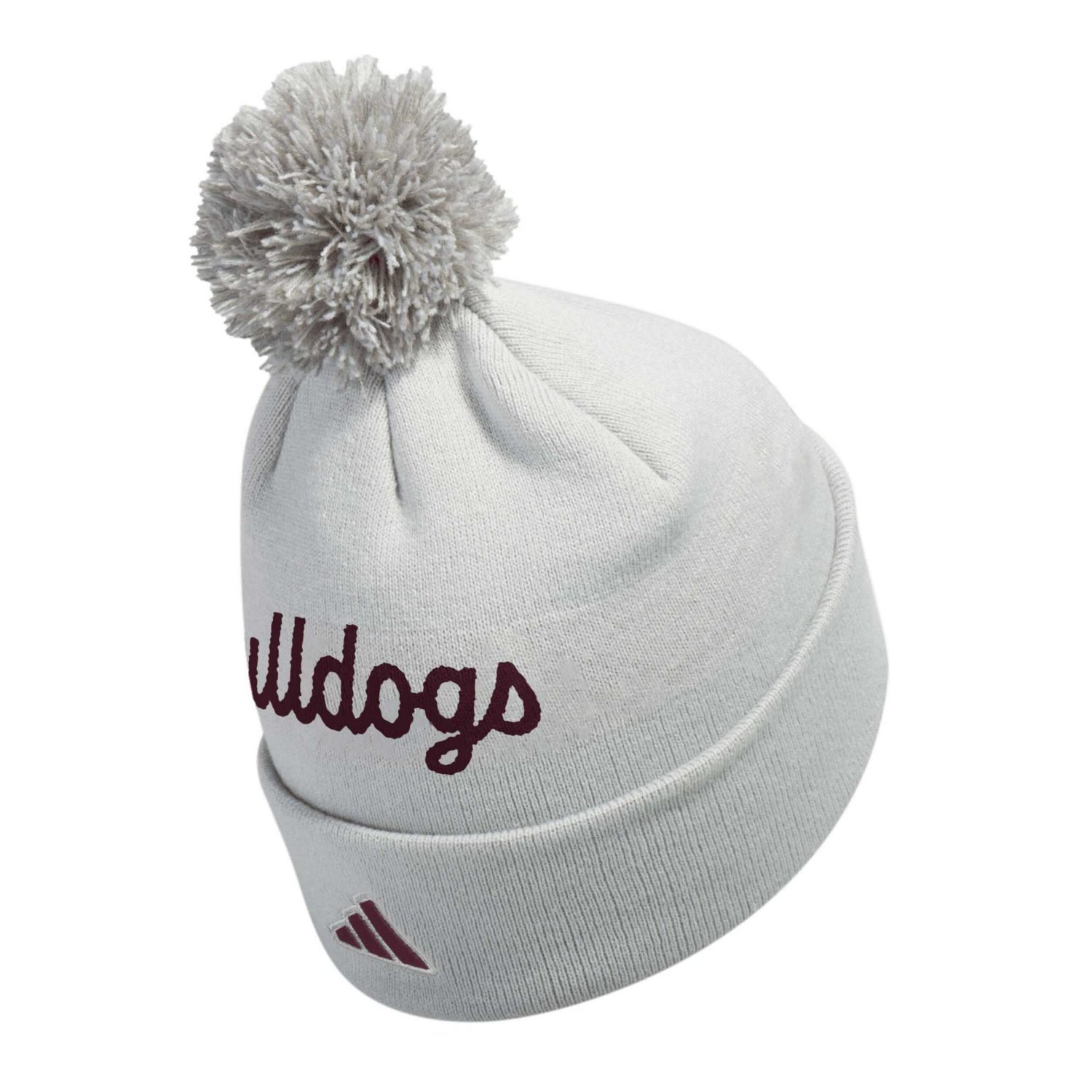adidas Mississippi State Bulldogs Cuffed Knit Hat with Pom