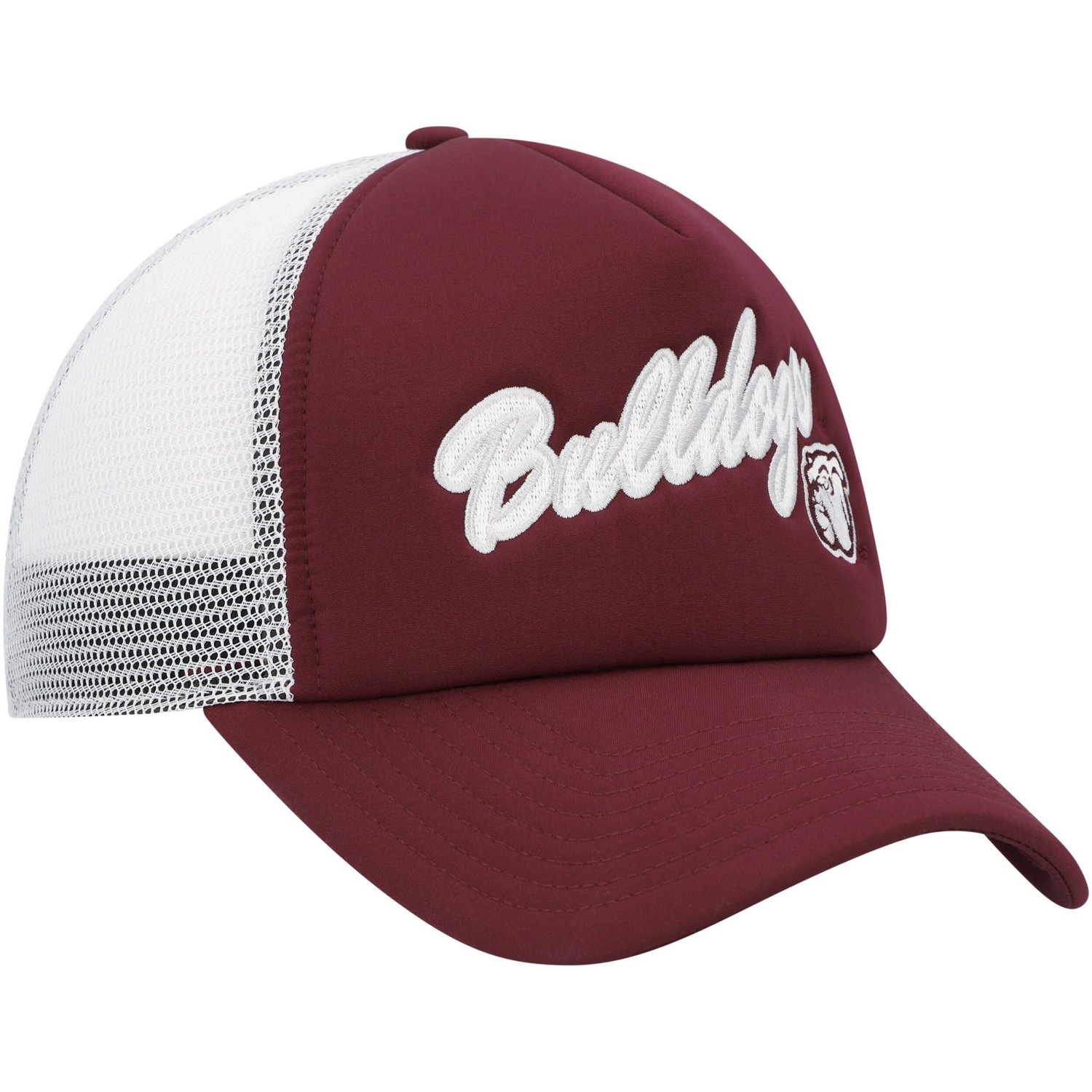 adidas Mississippi State Bulldogs Script Trucker Snapback Hat - view number 3