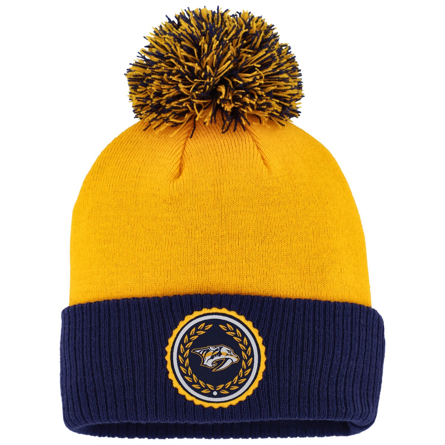 adidas Nashville Predators Laurel Cuffed Knit Hat with Pom