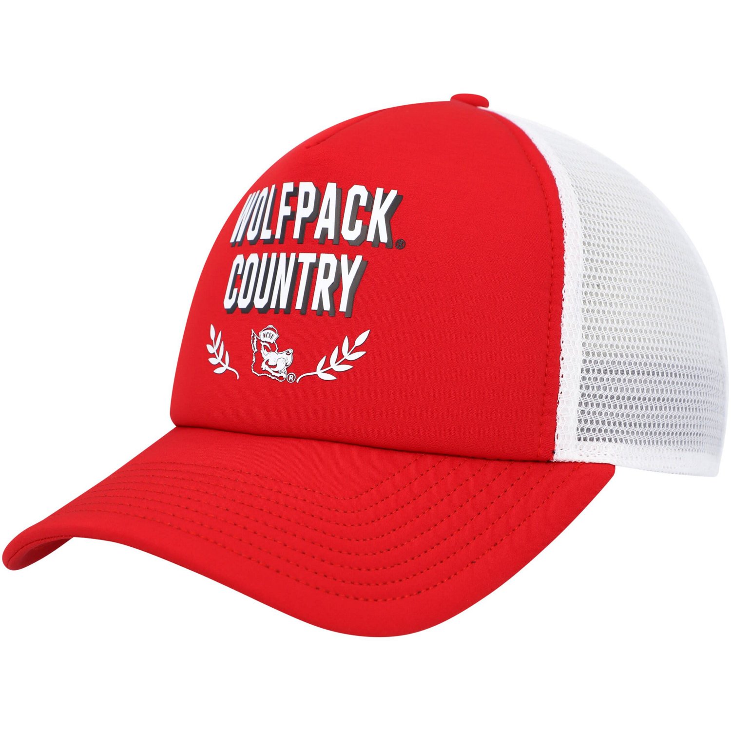 adidas NC State Wolfpack Phrase Foam Front Trucker Adjustable Hat - view number 3