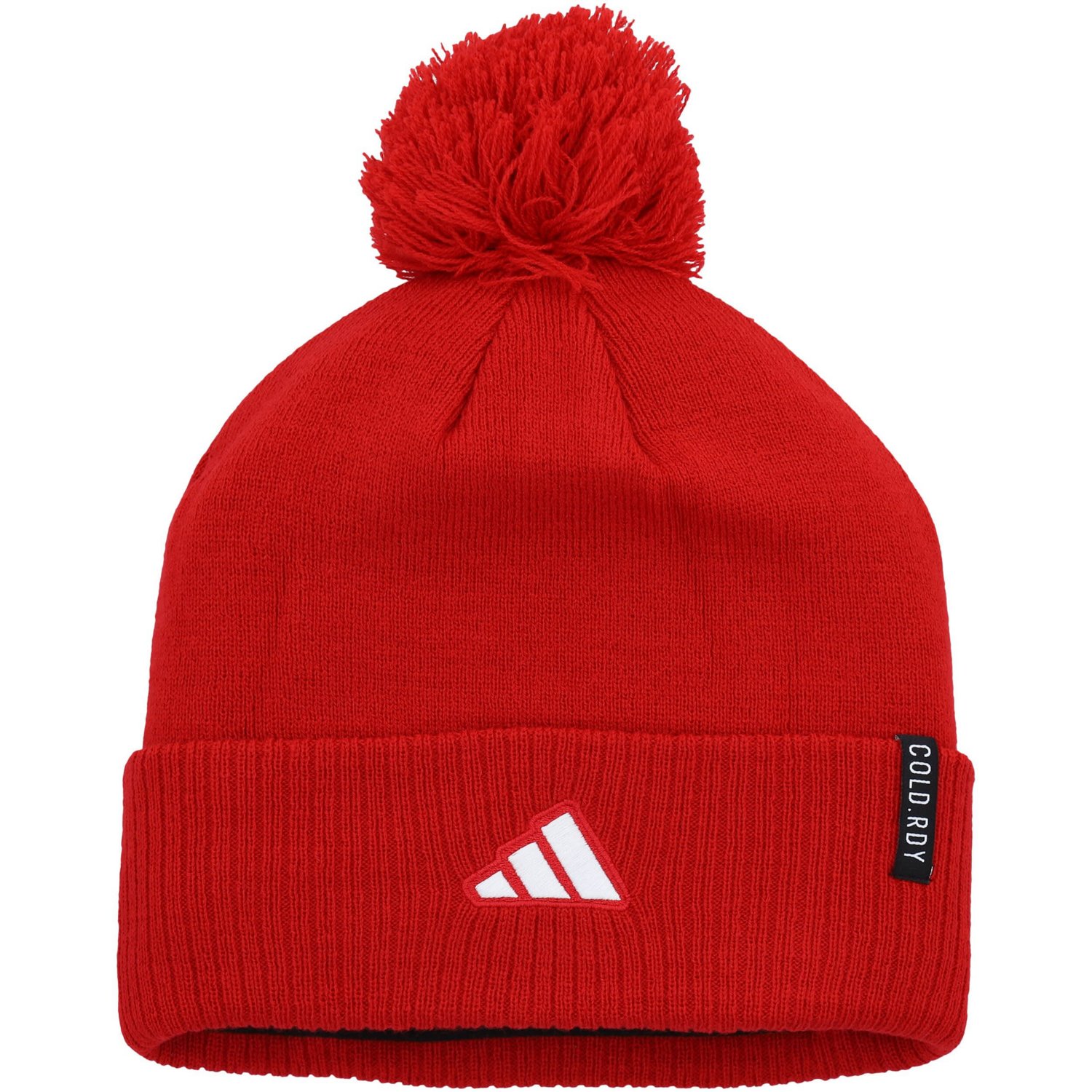 adidas Nebraska Huskers 2023 Sideline COLDRDY Cuffed Knit Hat with Pom                                                           - view number 2