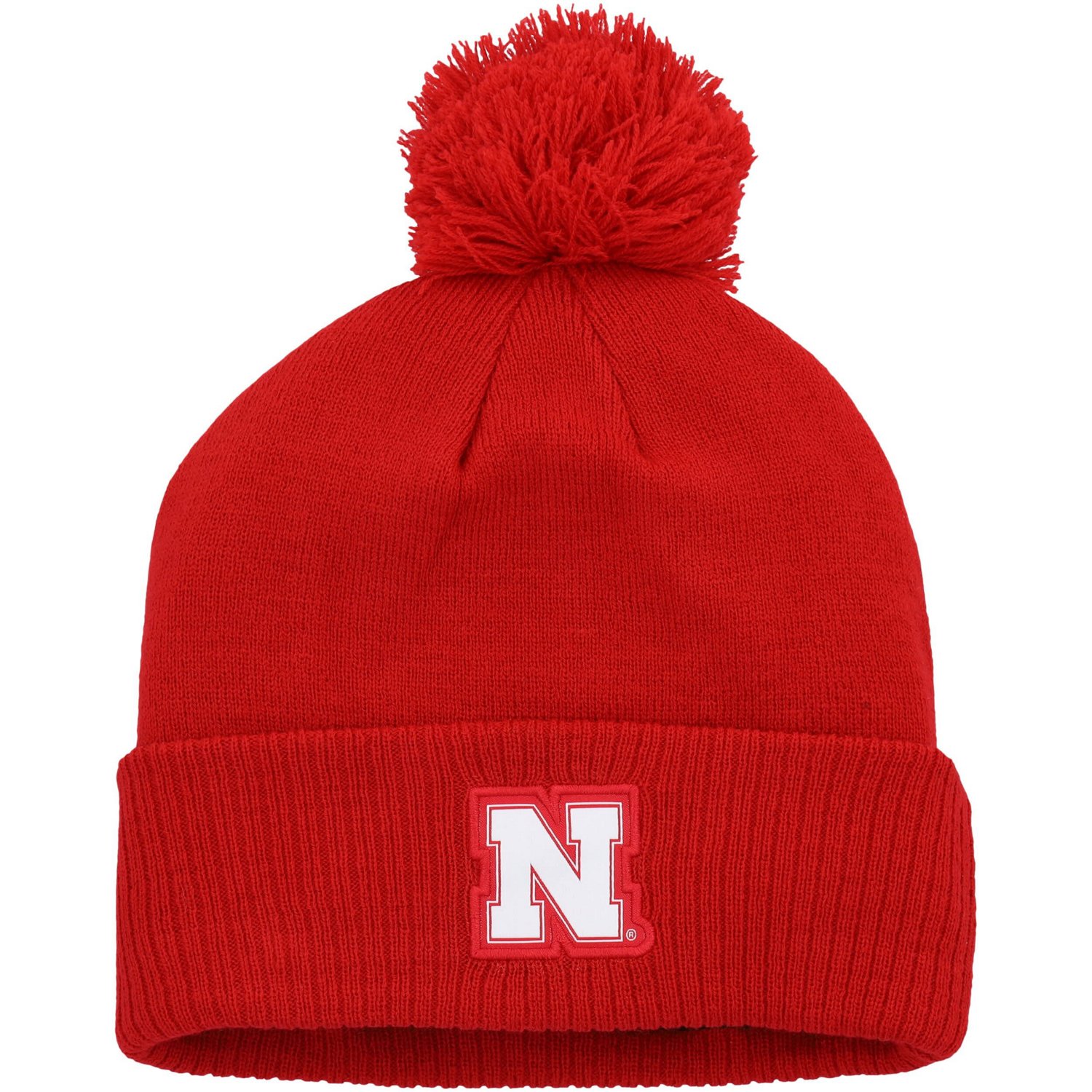 adidas Nebraska Huskers 2023 Sideline COLDRDY Cuffed Knit Hat with Pom                                                           - view number 1