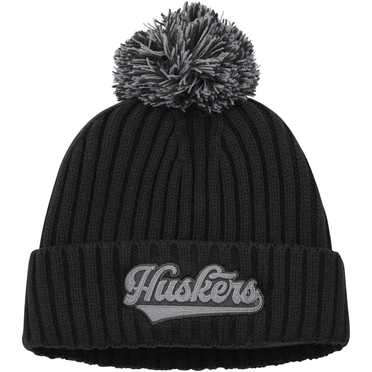 adidas Nebraska Huskers Modern Cuffed Knit Hat with Pom