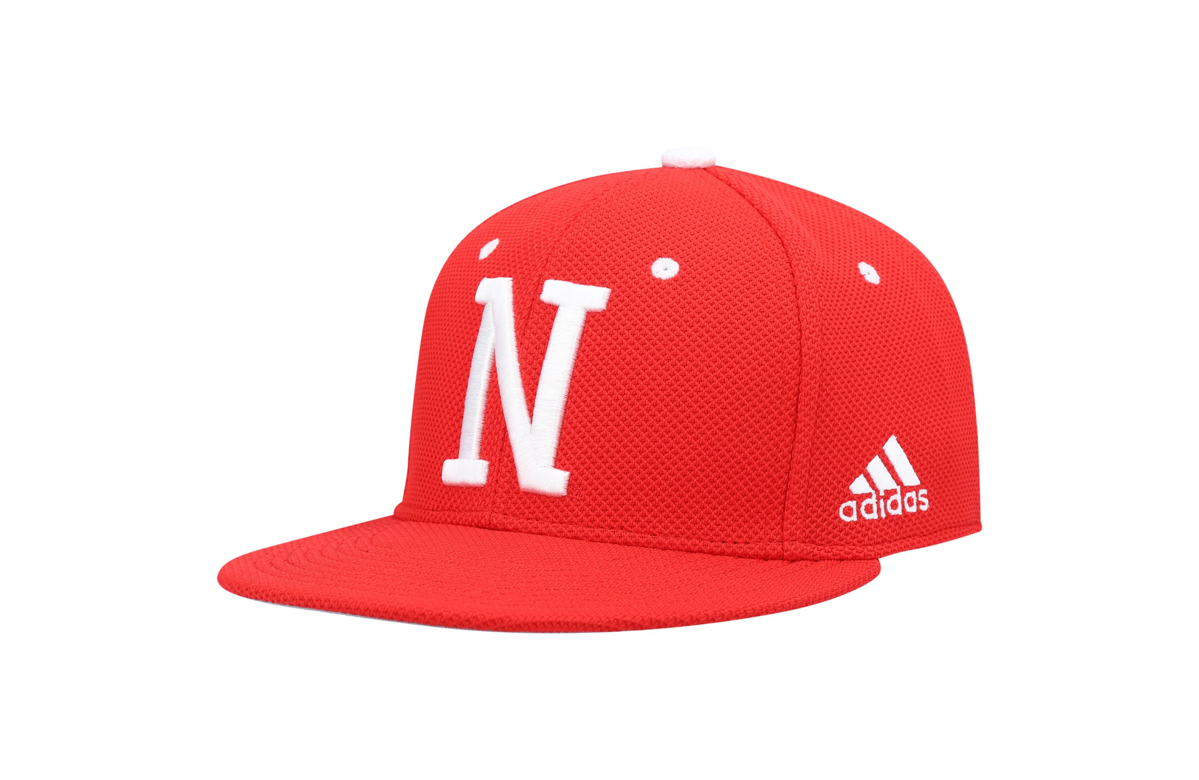 adidas Nebraska Huskers On-Field Baseball Fitted Hat