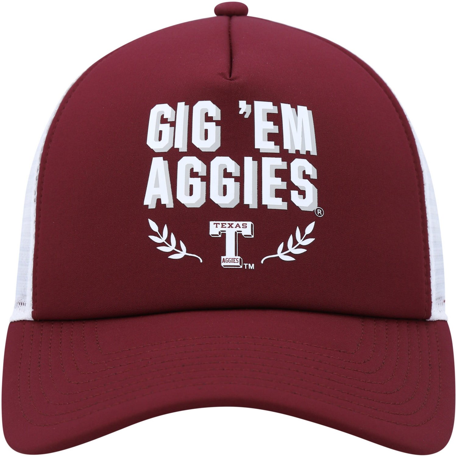 adidas Texas AM Aggies Phrase Foam Front Trucker Adjustable Hat