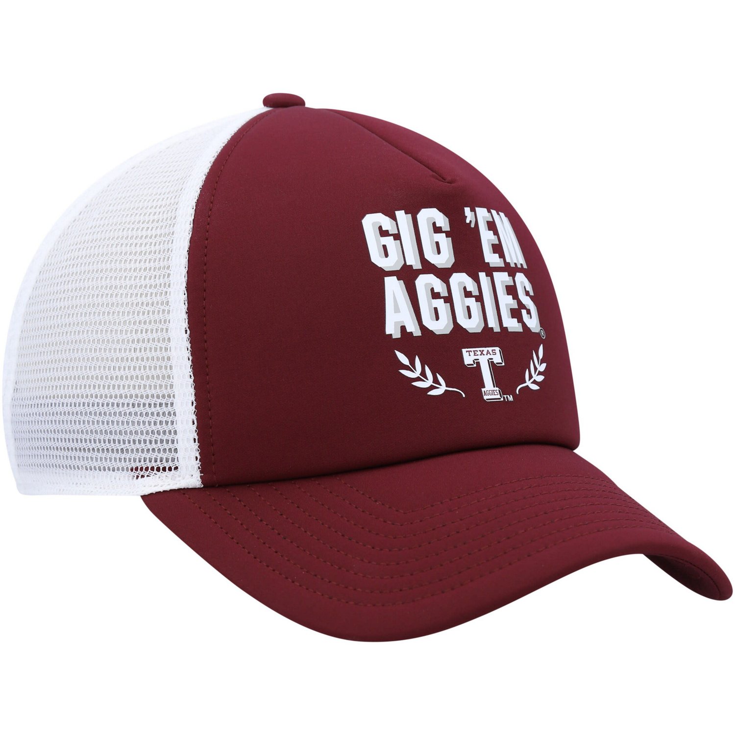 adidas Texas AM Aggies Phrase Foam Front Trucker Adjustable Hat