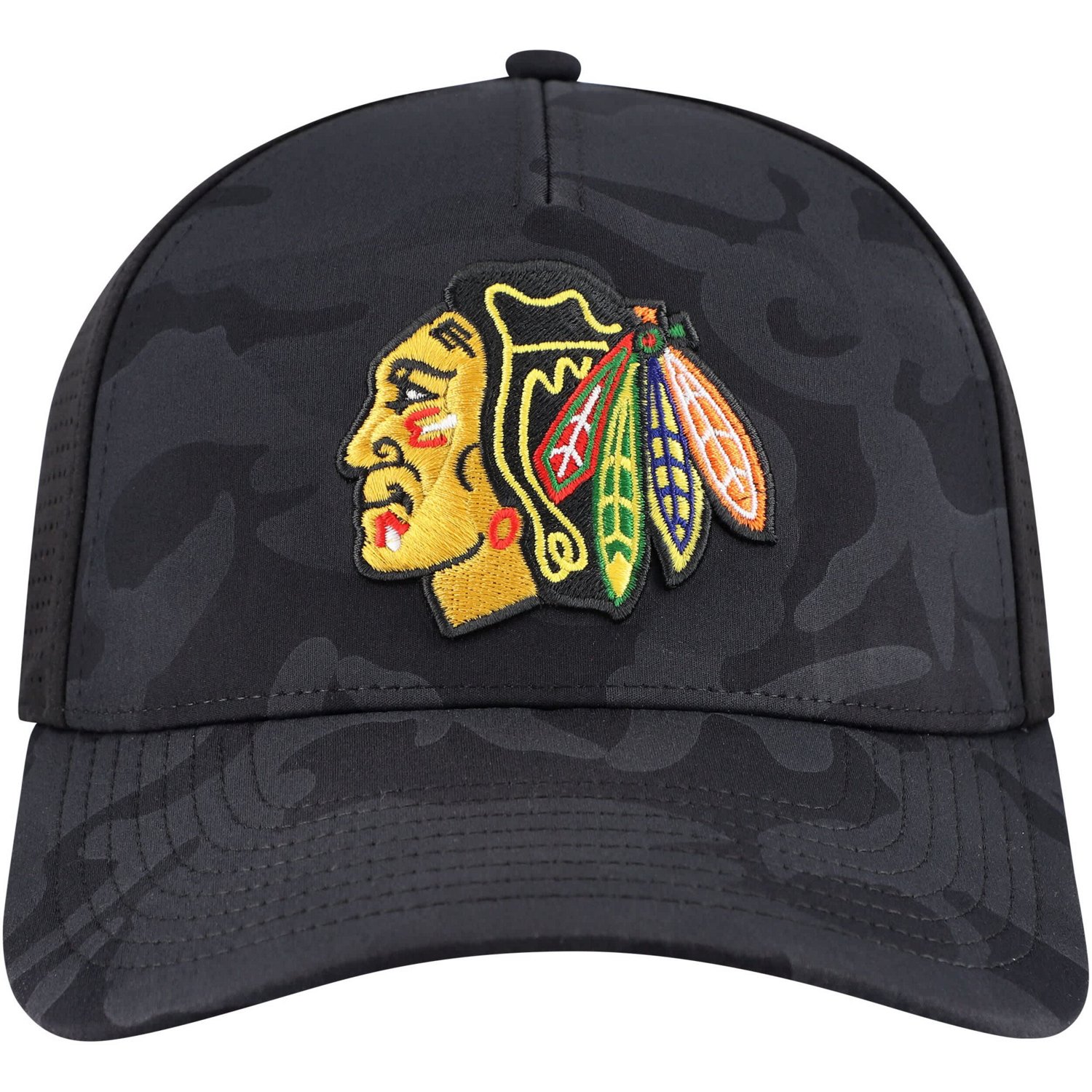 American Needle Chicago hawks Valin Camo Super Tech Vented Adjustable Hat - view number 2