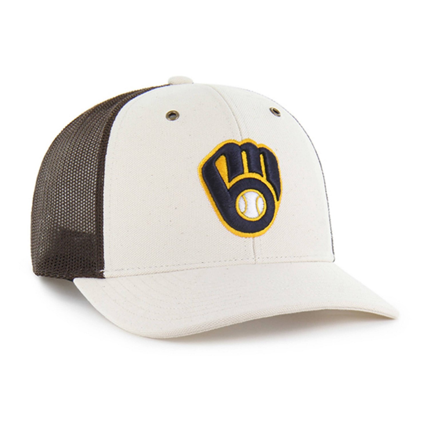 Carhartt x '47 Brown Milwaukee Brewers Undyed Trucker Adjustable Hat - view number 2