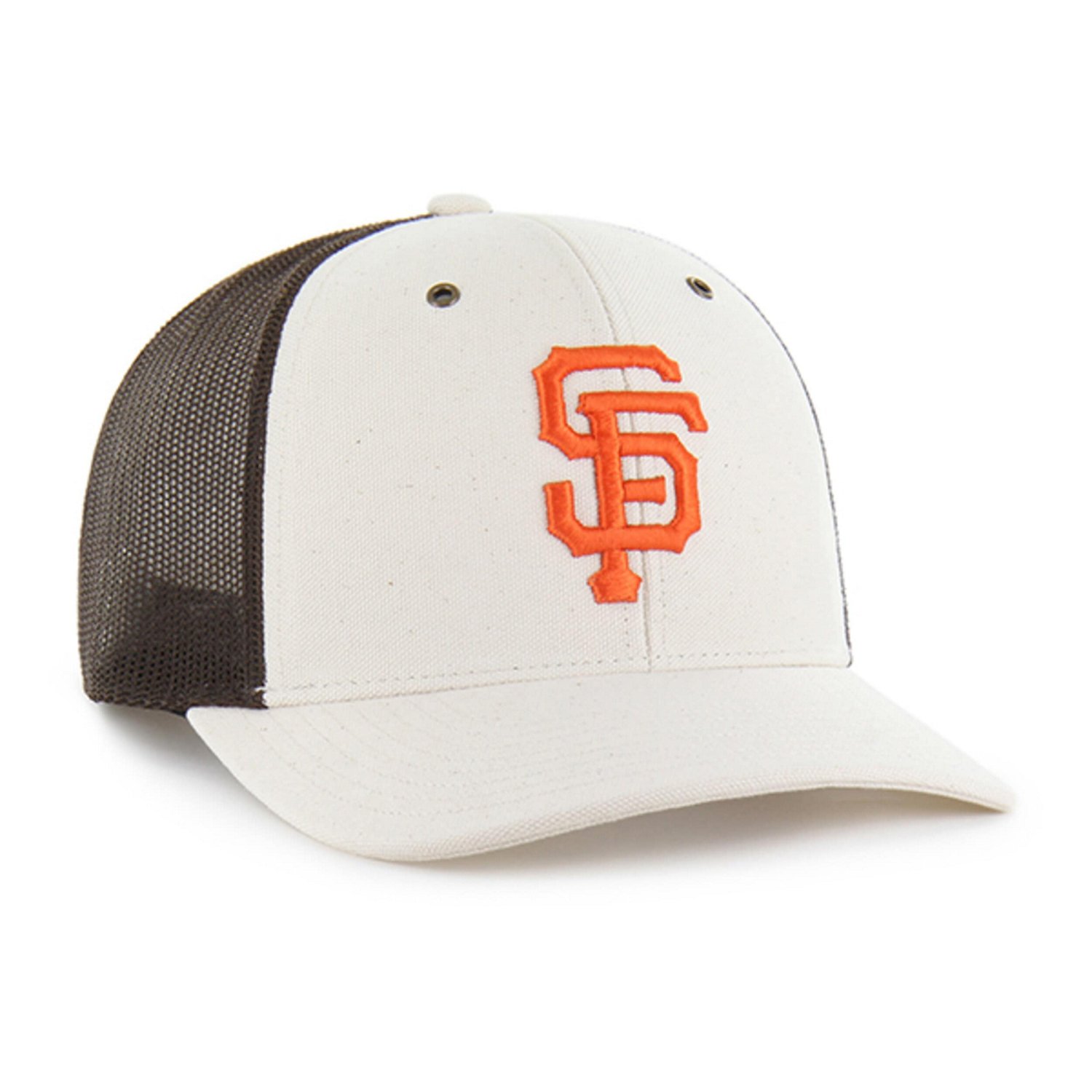 Carhartt x '47 Brown San Francisco Giants Undyed Trucker Adjustable Hat - view number 2