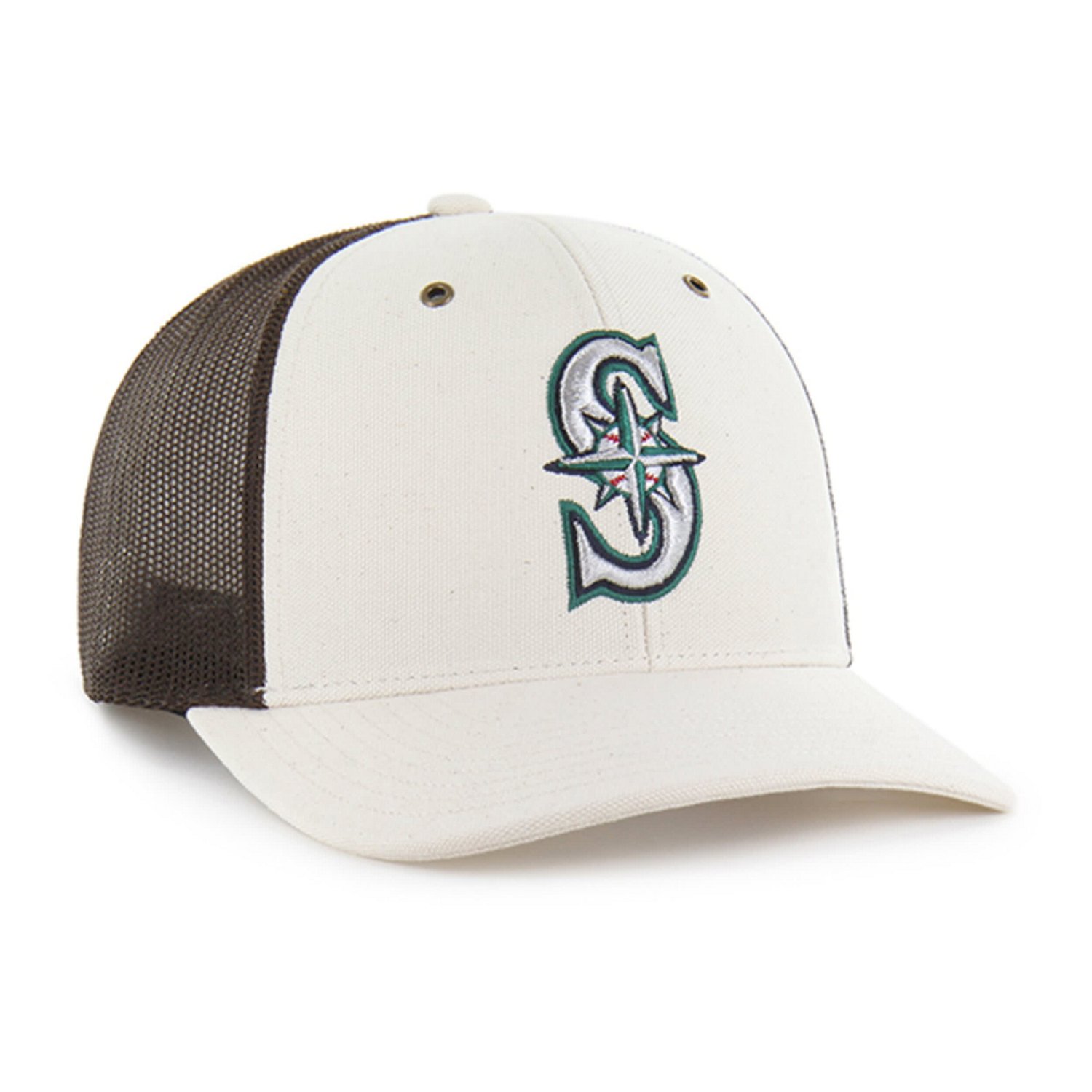 Carhartt x '47 Brown Seattle Mariners Undyed Trucker Adjustable Hat - view number 2