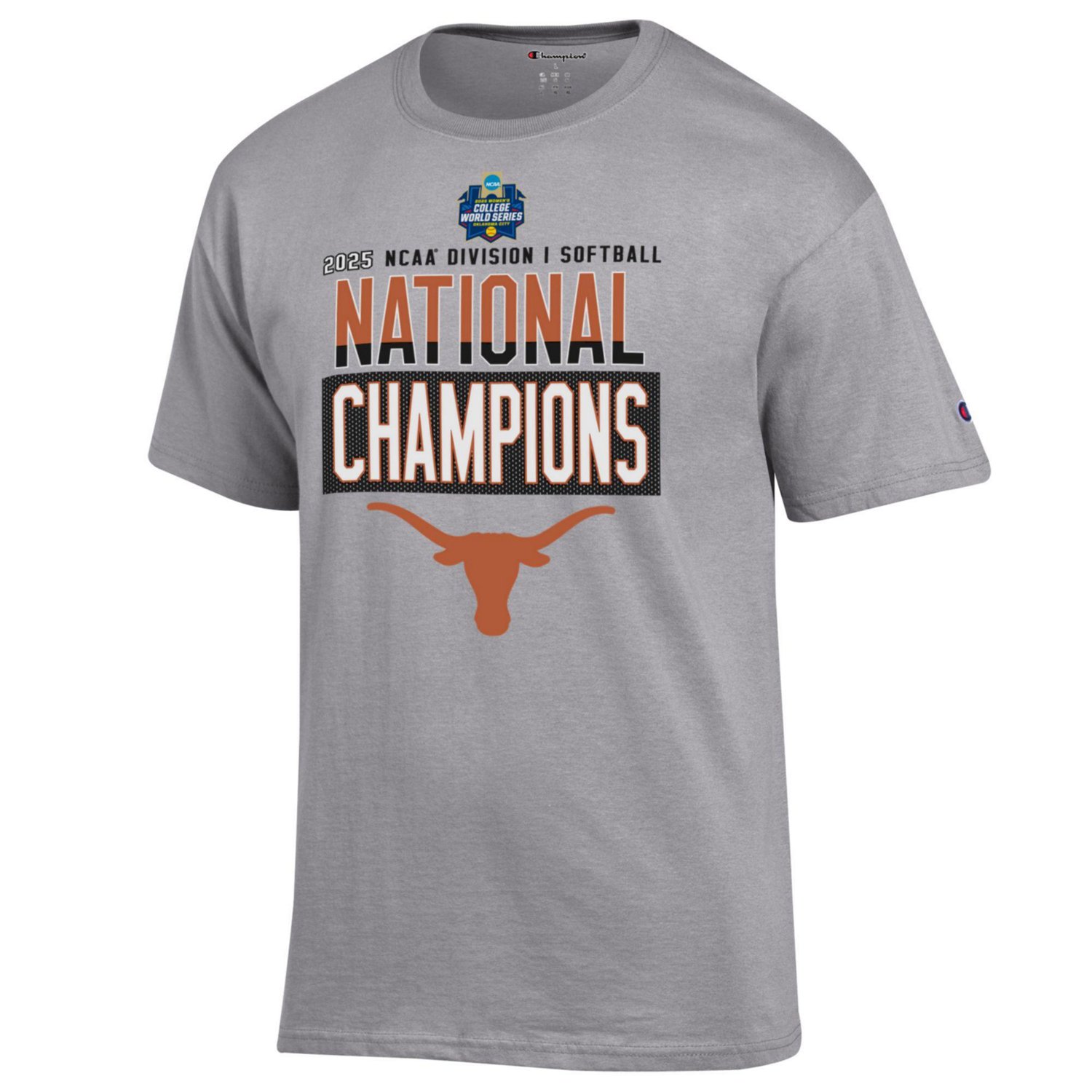 Champion Youth University of Texas 2025 Women's College World Series Champions Locker Room Short Sleeve T-Shirt - view number 1