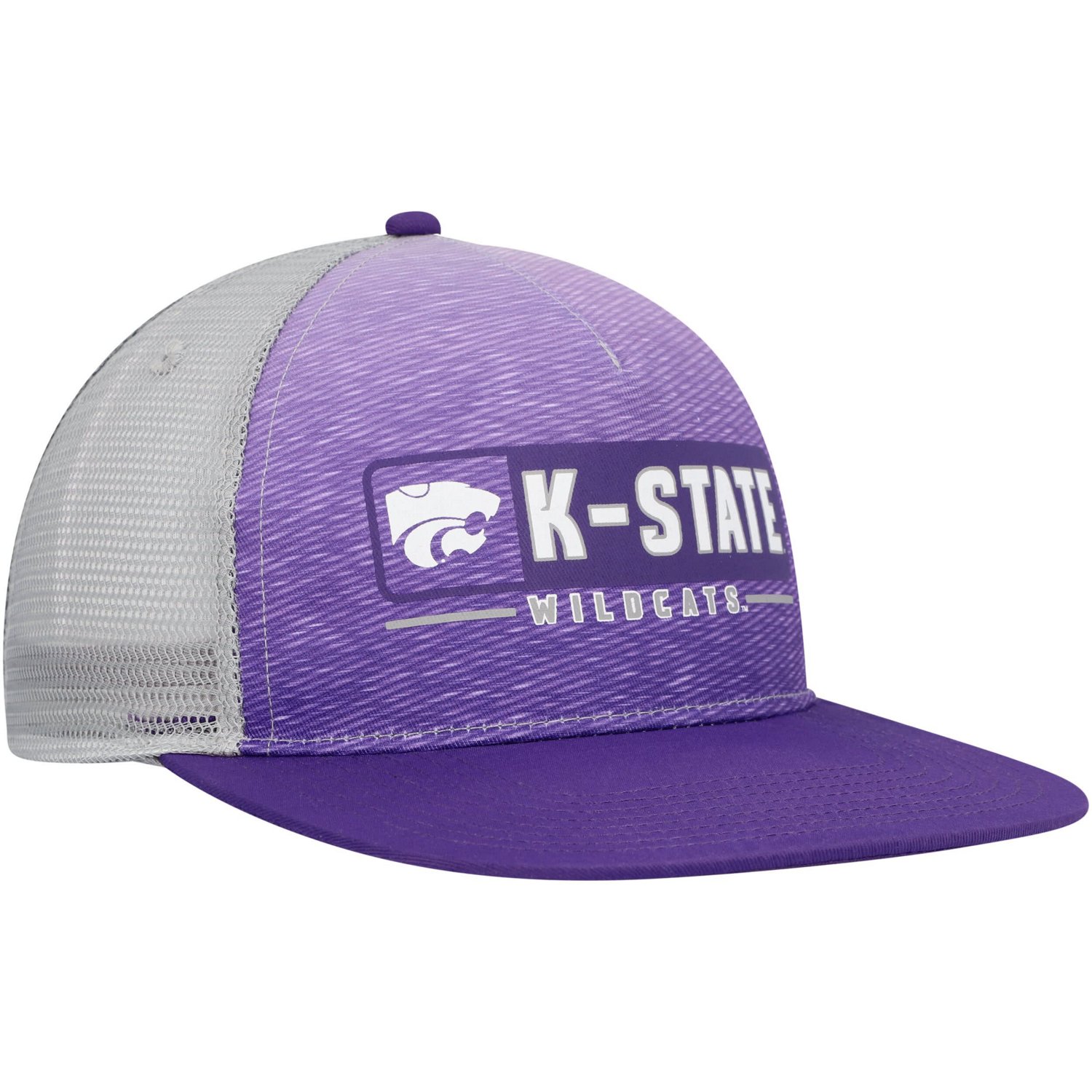 Colosseum Gray Kansas State Wildcats Snapback Hat - view number 3