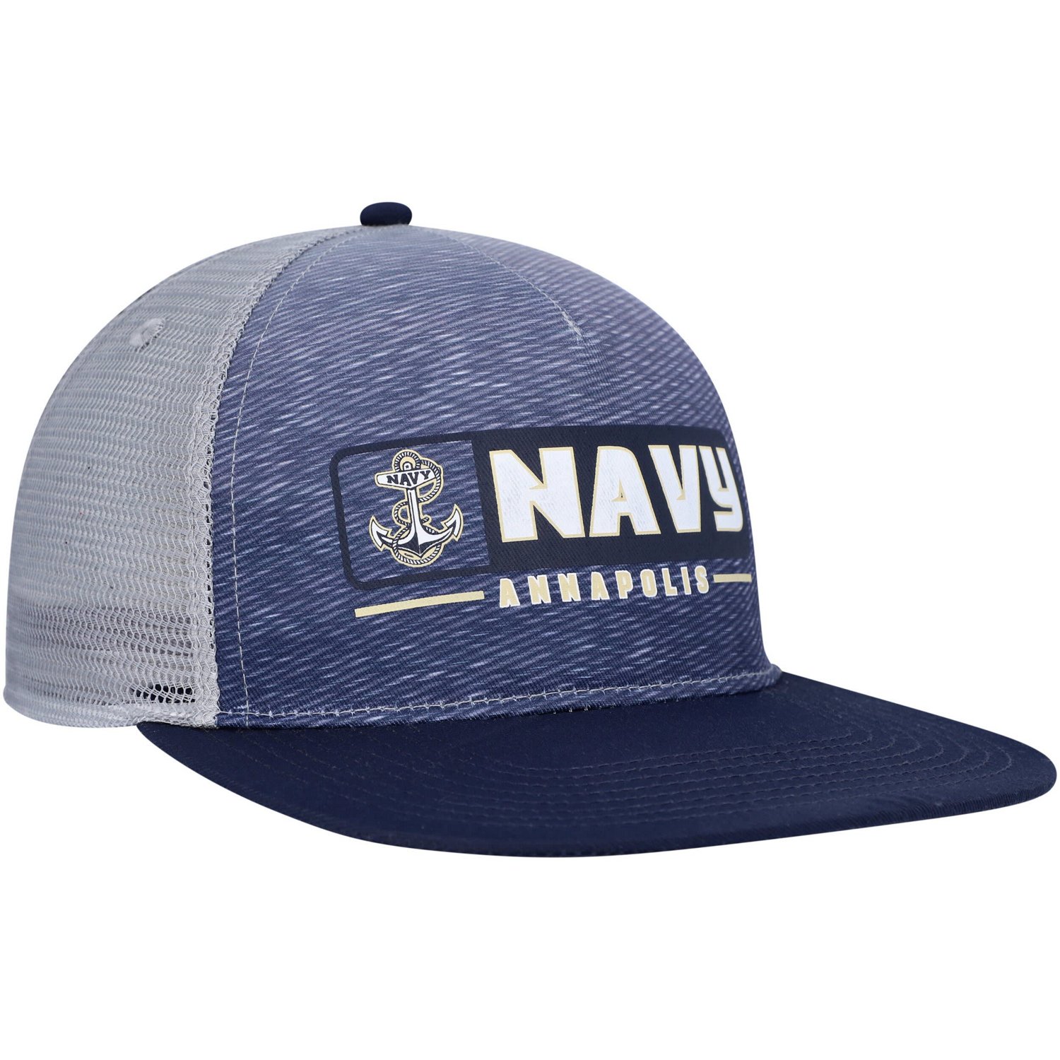 Colosseum Gray Midshipmen Snapback Hat - view number 3