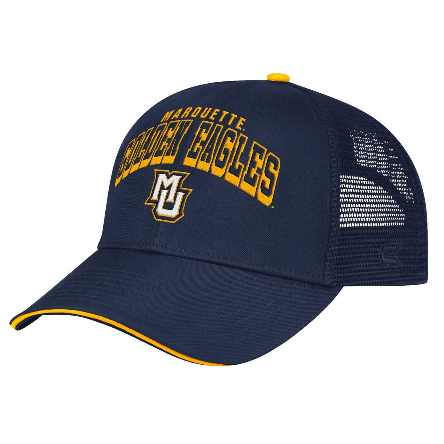 Colosseum Marquette Golden Eagles Wyatt Primary Team Trucker Adjustable Hat                                                      - view number 1