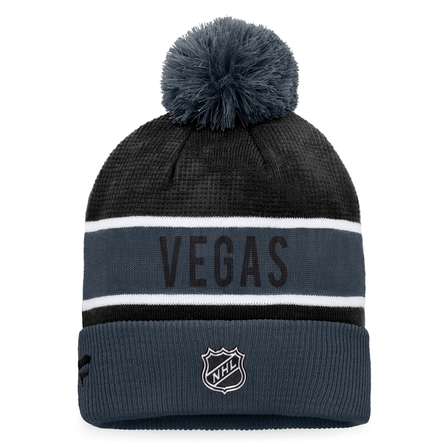 Fanatics / Vegas Golden Knights Authentic Pro Rink Cuffed Knit Hat with Pom