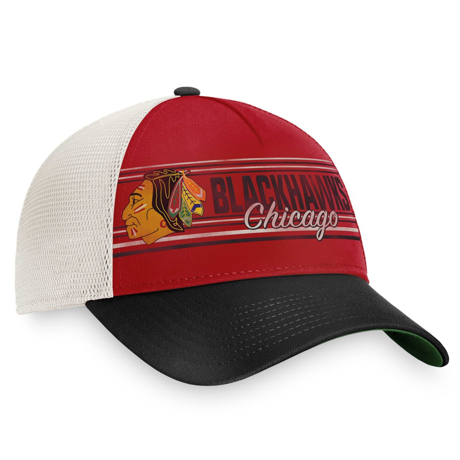 Fanatics /Black Chicago Blackhawks True Classic Retro Trucker Snapback Hat