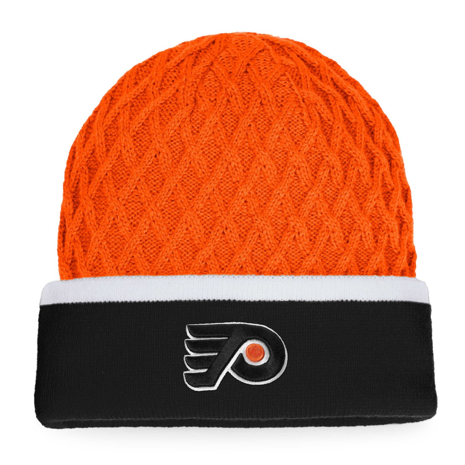 Fanatics /Black Philadelphia Flyers Iconic Striped Cuffed Knit Hat                                                               - view number 1