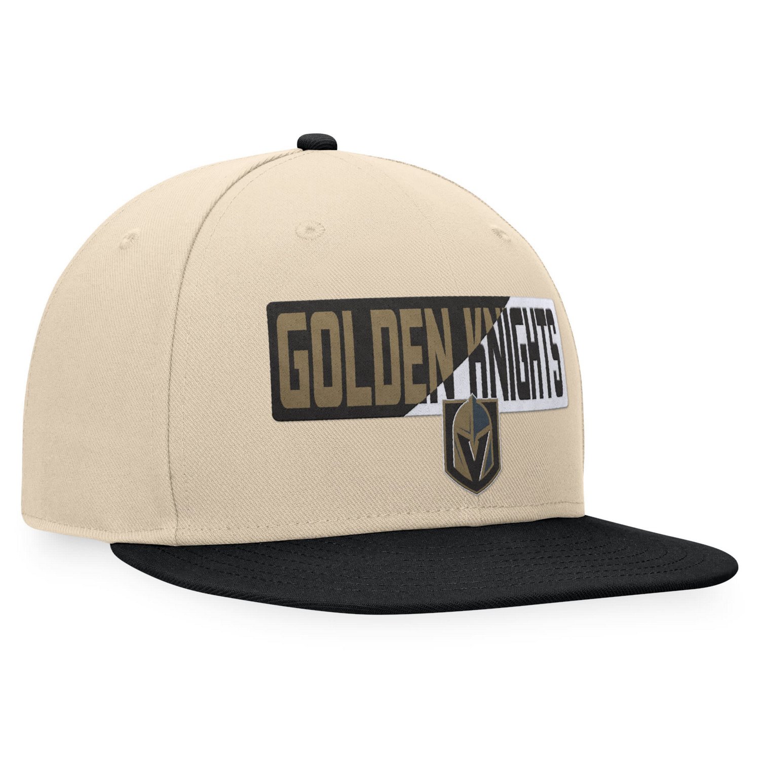 Fanatics Black Vegas Golden Knights Goalaso Snapback Hat