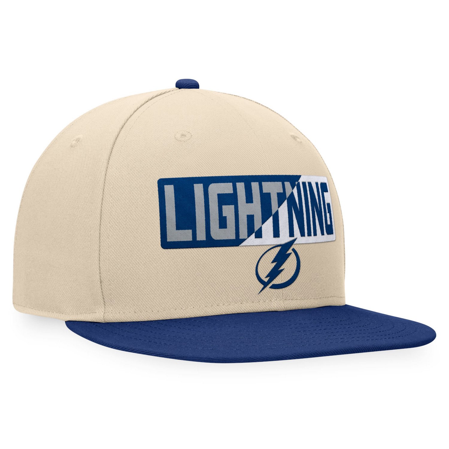 Fanatics Blue Tampa Bay Lightning Goalaso Snapback Hat - view number 3