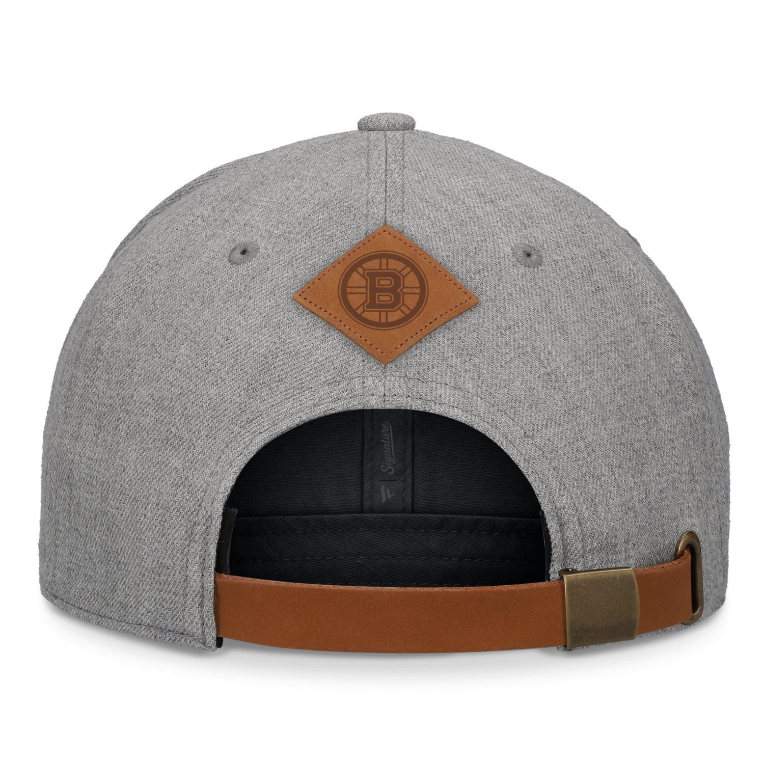 Fanatics Boston Bruins Elements A-Frame Leather Strapback Hat