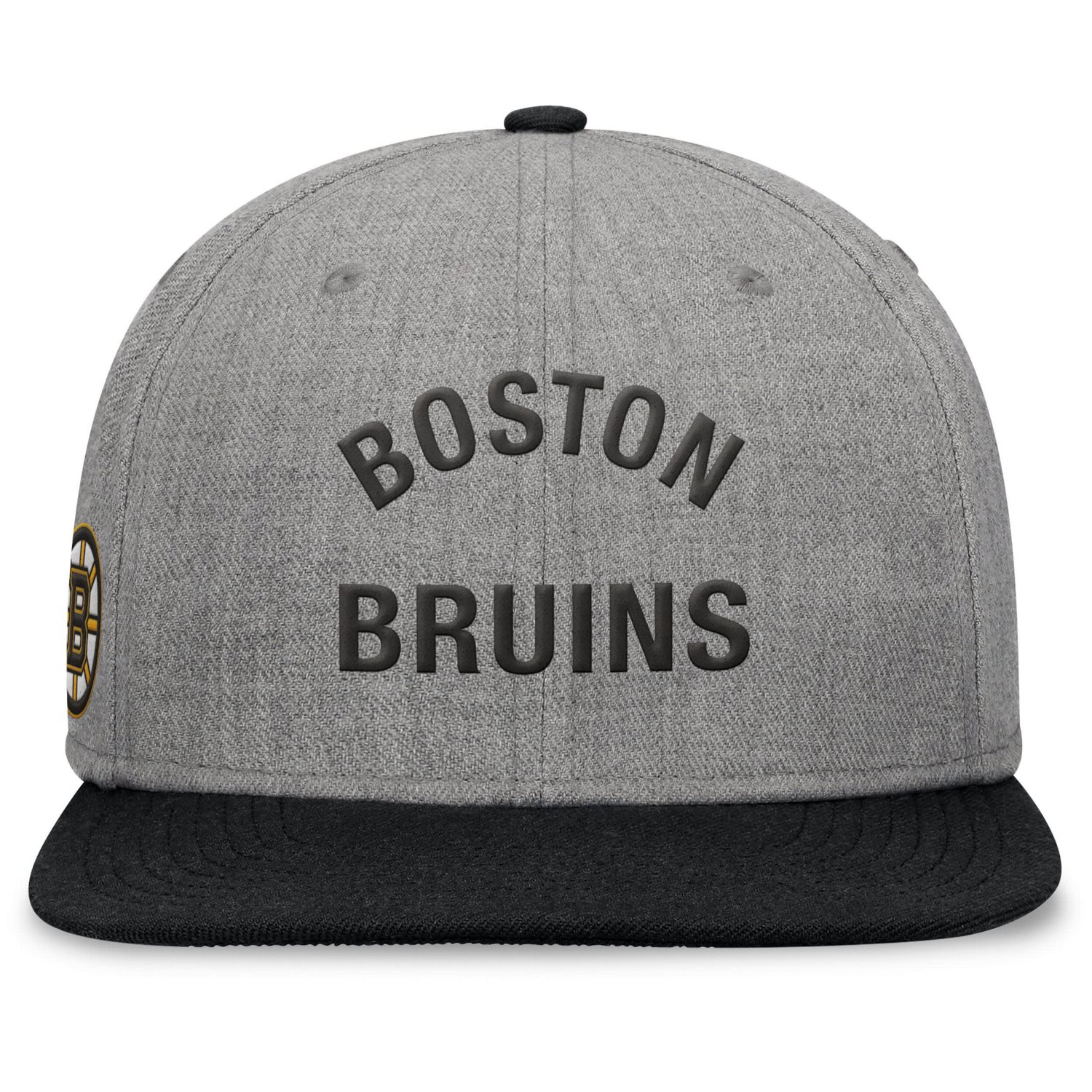 Fanatics Boston Bruins Elements Flat Brim Leather Strapback Hat