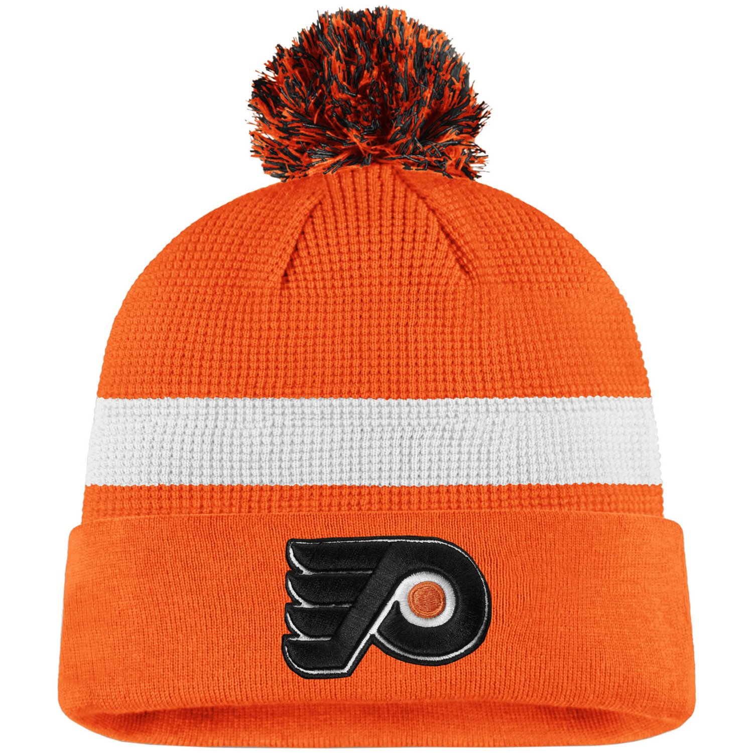 Fanatics Branded /White Philadelphia Flyers 2020 NHL Draft Authentic Pro Cuffed Pom Knit Hat