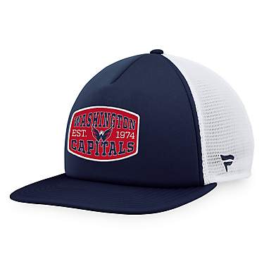 Fanatics Branded /White Washington Capitals Foam Front Patch Trucker Snapback Hat                                               