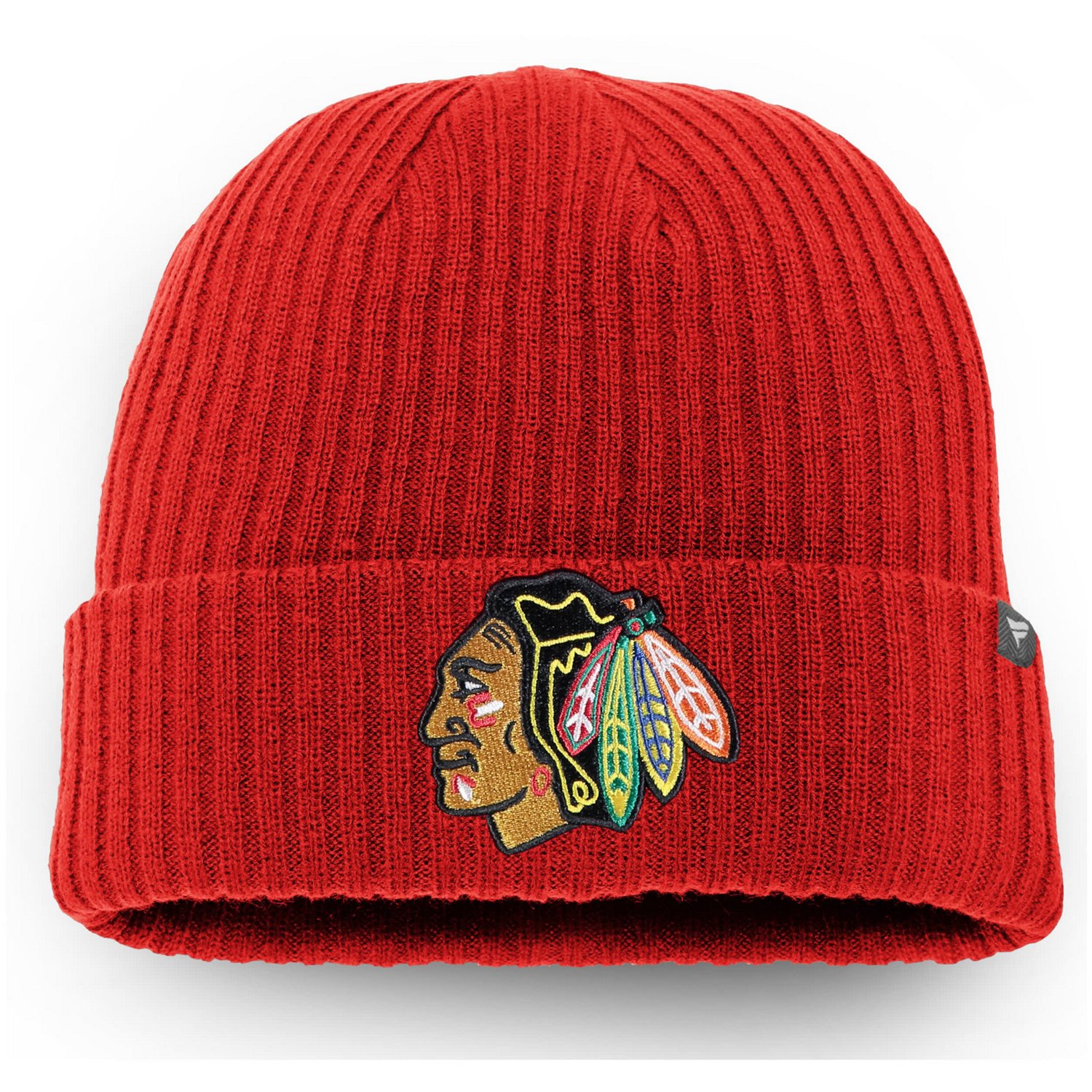 Fanatics Branded Chicago Blackhawks Core Primary Logo Cuffed Knit Hat