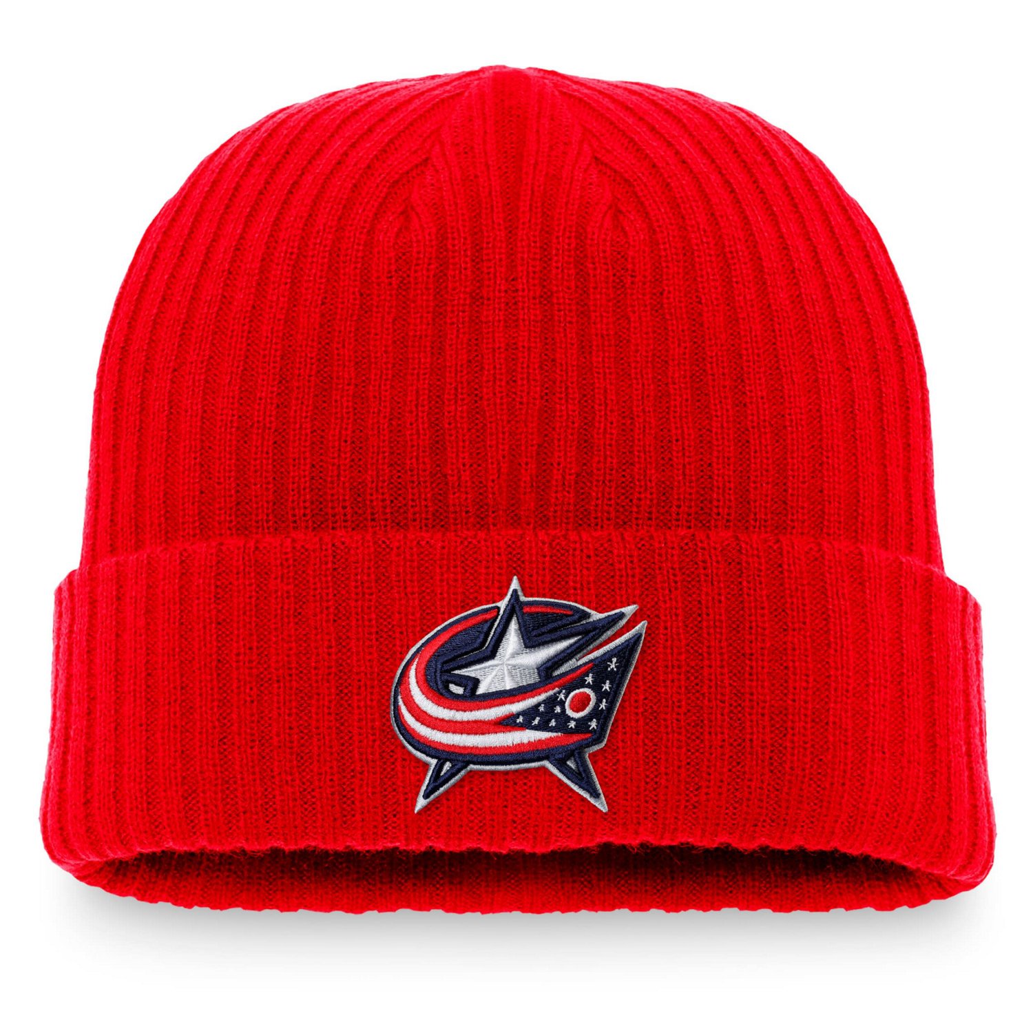 Fanatics Branded Columbus Blue Jackets Core Primary Logo Cuffed Knit Hat