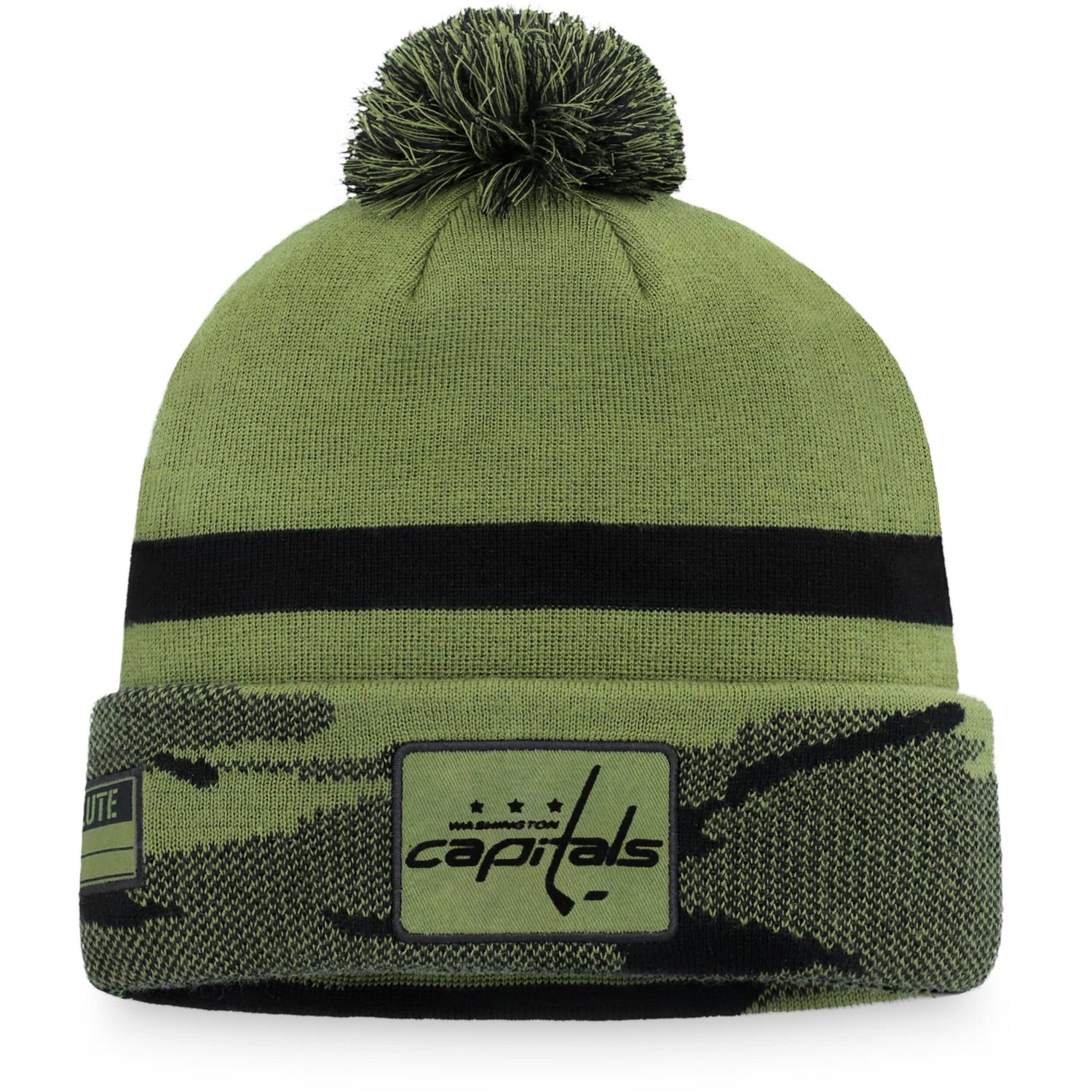 Fanatics Branded Washington Capitals Military Appreciation Cuffed Knit Hat with Pom                                              - view number 1