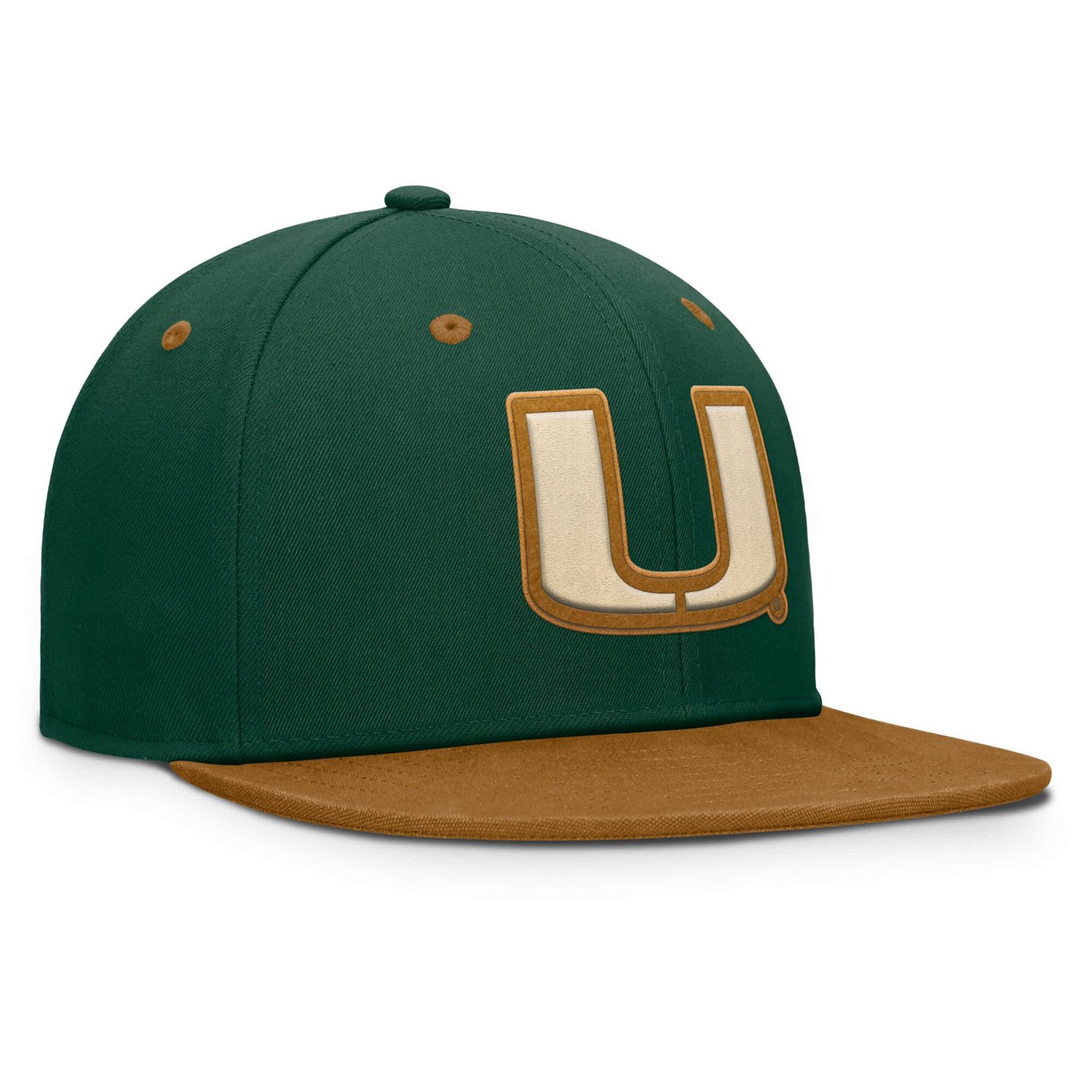 Fanatics Brown Miami Hurricanes NoBo Fitted Hat - view number 3