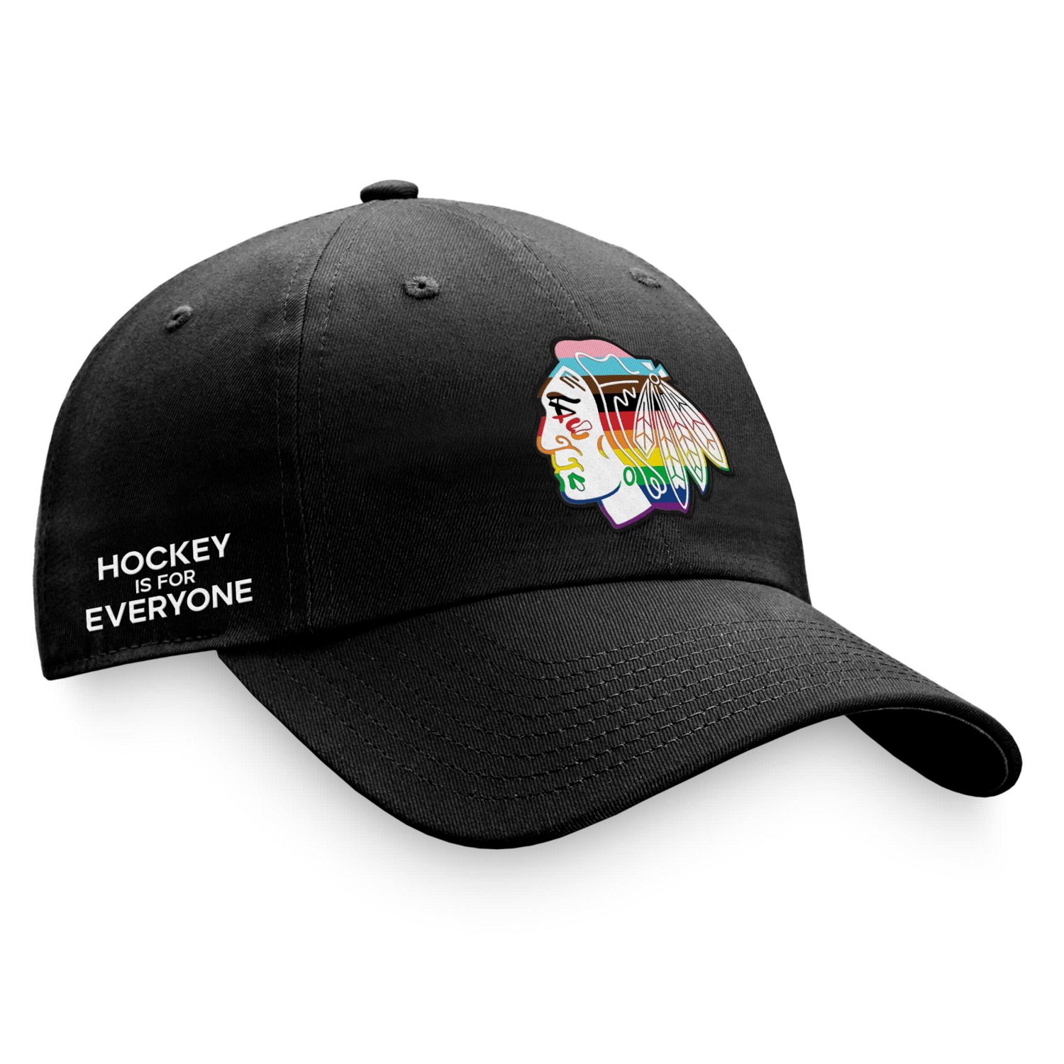 Fanatics Chicago hawks Team Logo Pride Adjustable Hat                                                                            - view number 3
