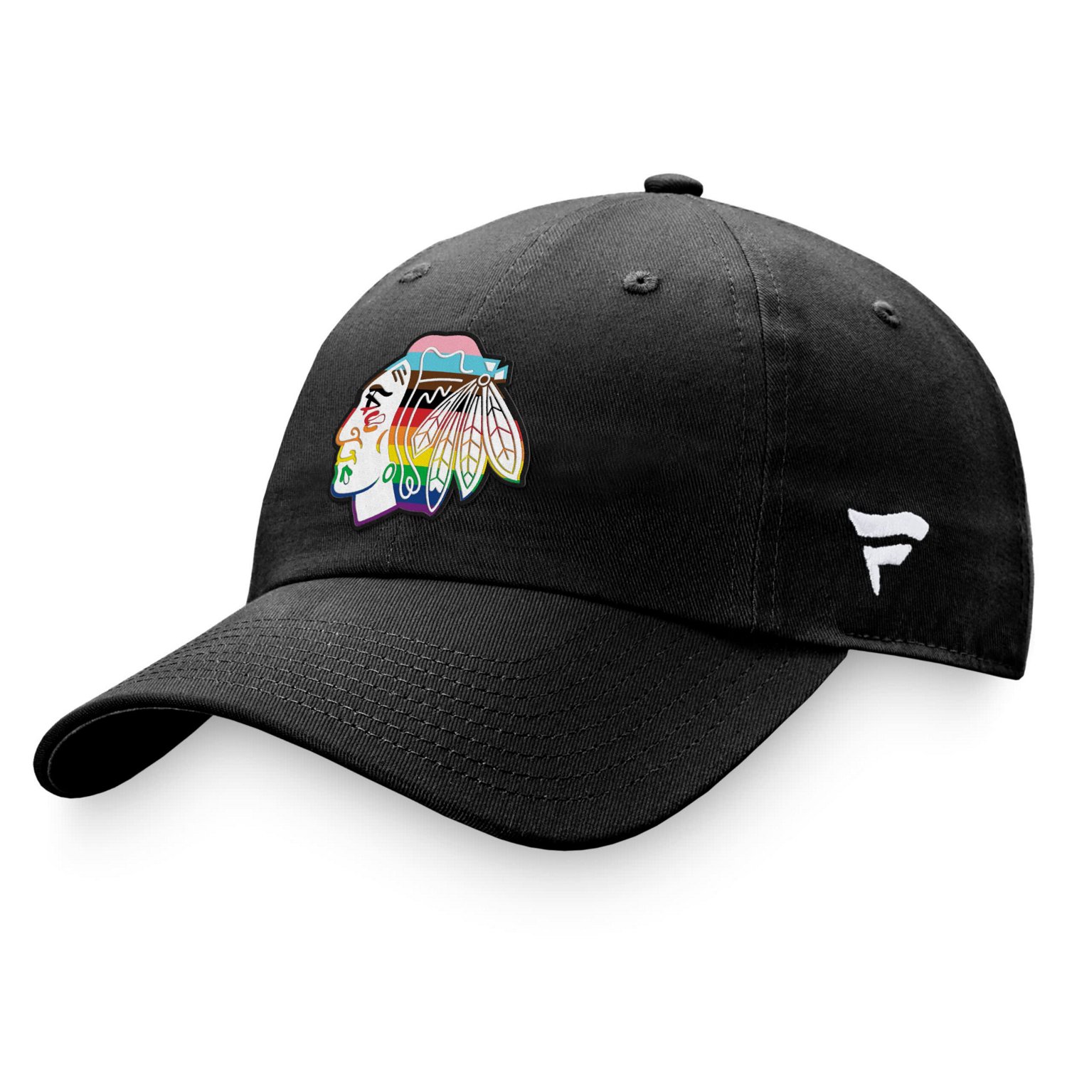 Fanatics Chicago hawks Team Logo Pride Adjustable Hat