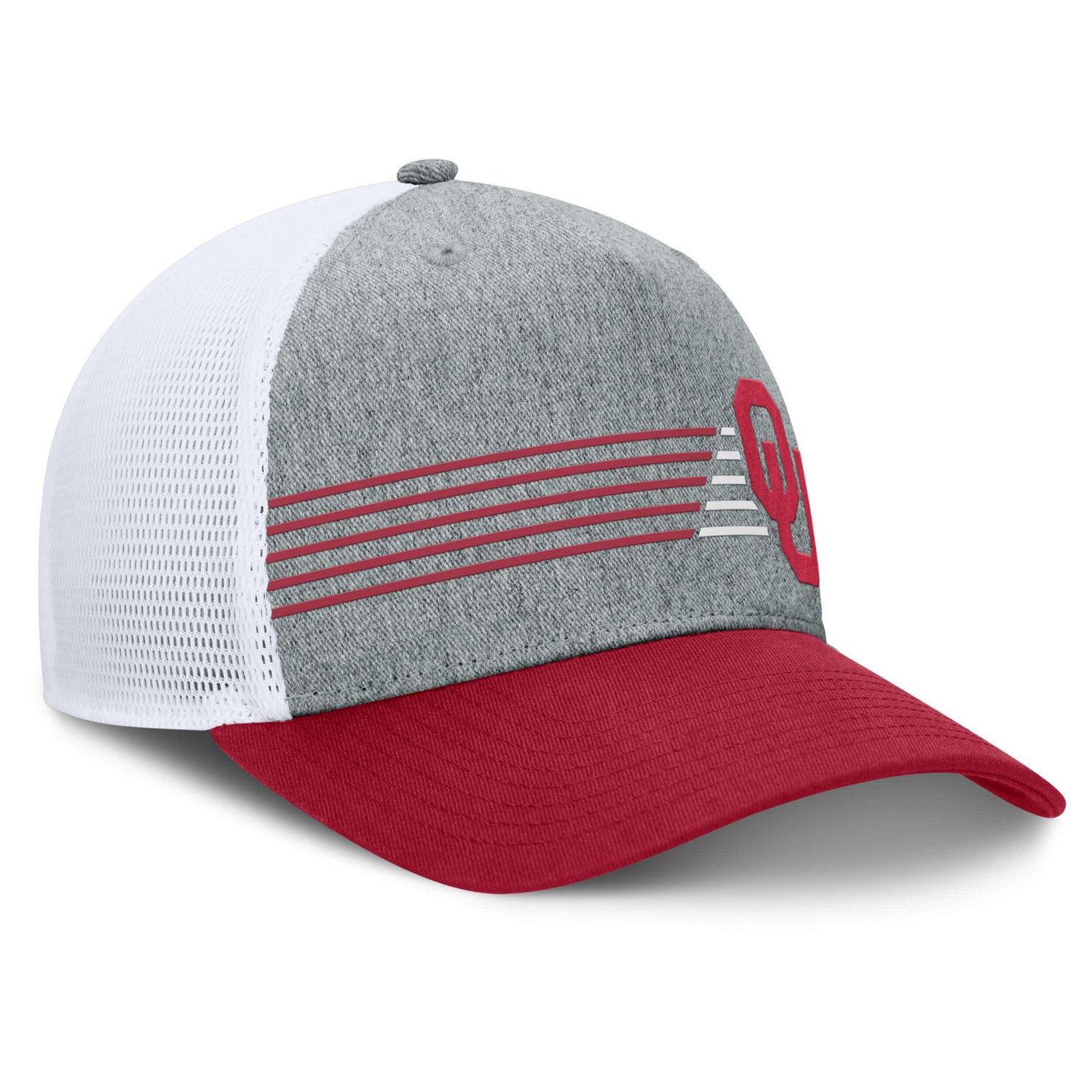 Fanatics Crimson Oklahoma Sooners Profile Trucker Adjustable Hat                                                                 - view number 3