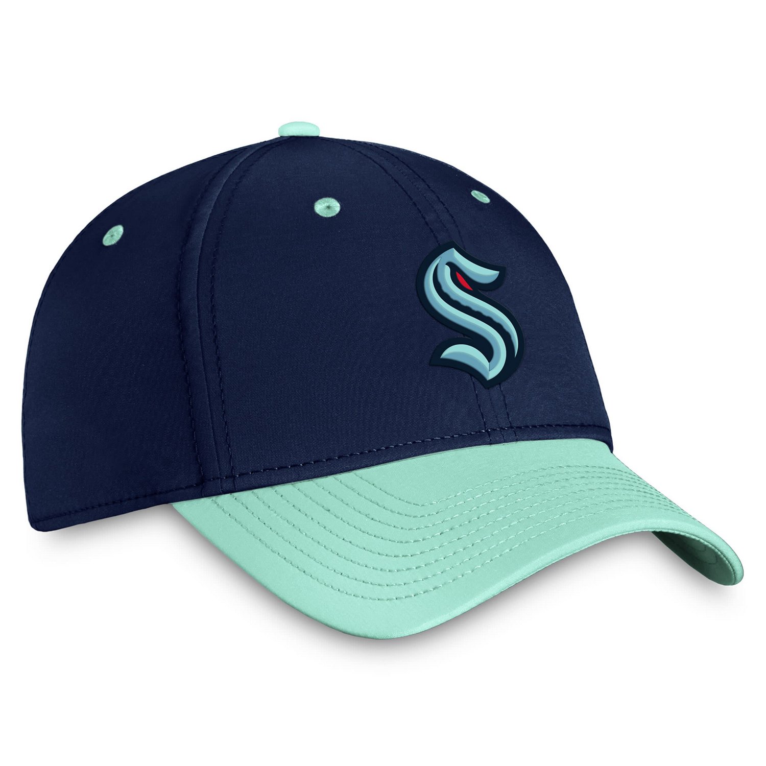 Fanatics Deep Sea /Light Seattle Kraken Authentic Pro Rink Two-Tone Flex Hat