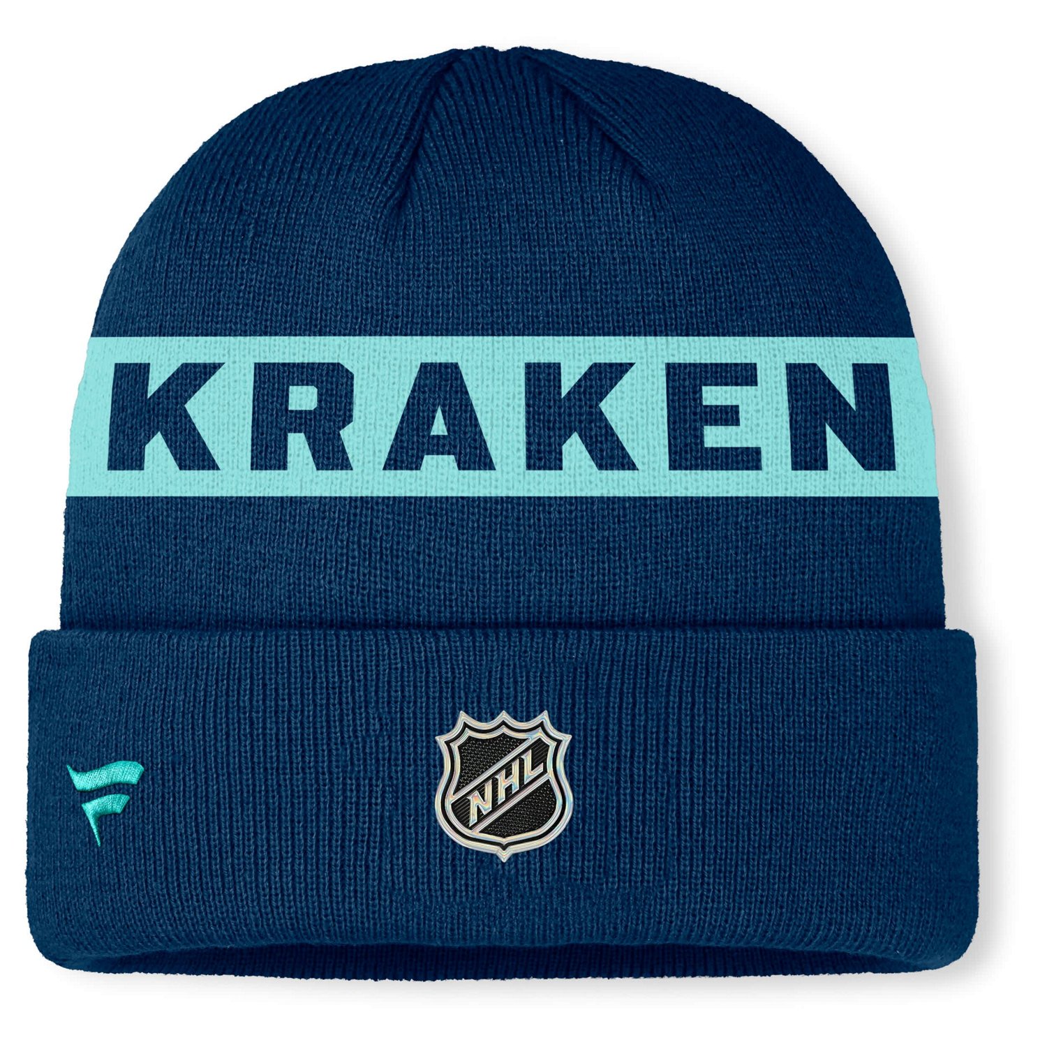 Fanatics Deep Sea Seattle Kraken Authentic Pro Rink Cuffed Knit Hat
