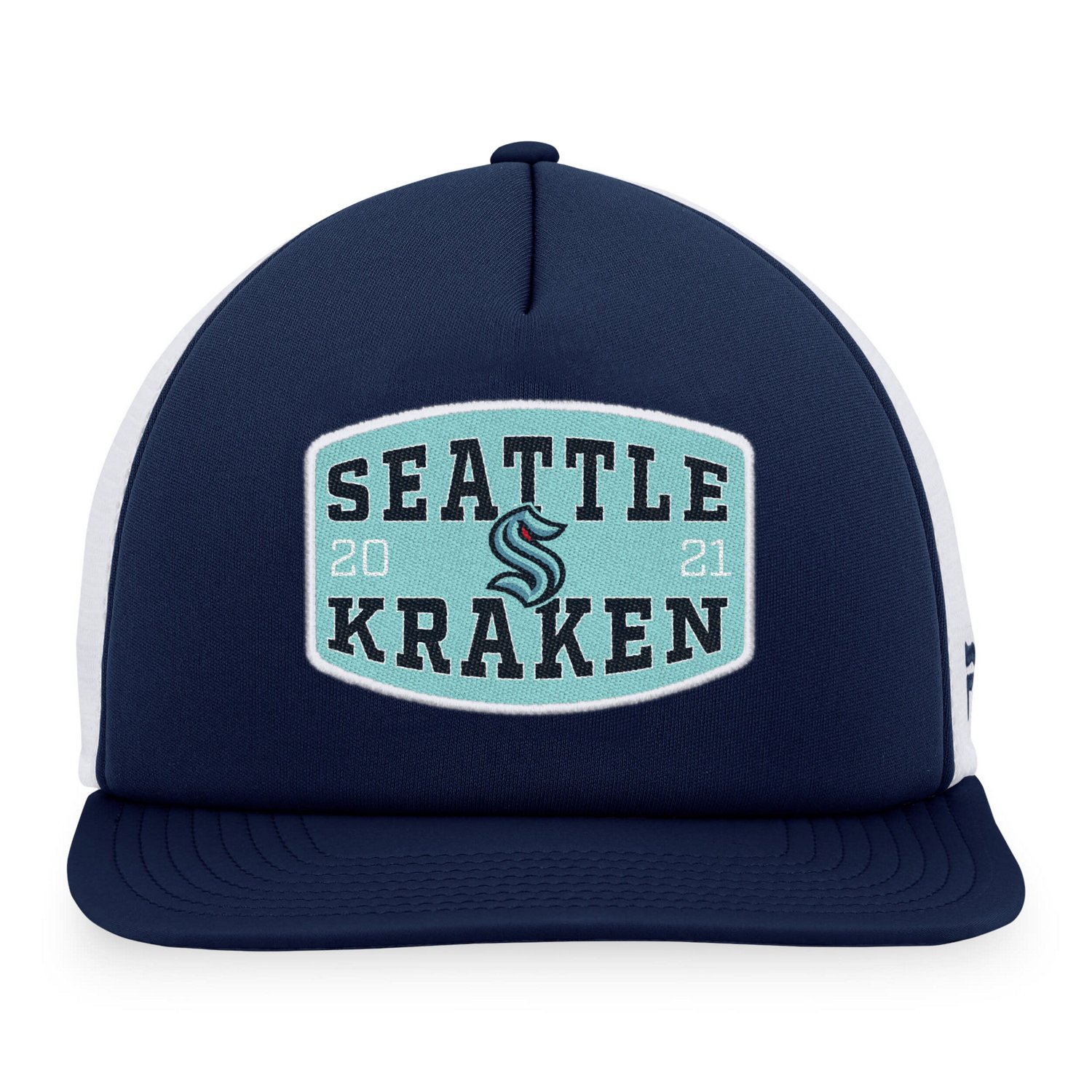 Fanatics Deep Sea /White Seattle Kraken Foam Front Patch Trucker Snapback Hat                                                    - view number 2