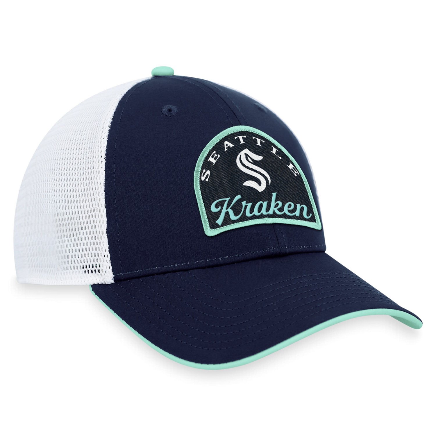 Fanatics Deep Sea /White Seattle Kraken Fundamental Adjustable Hat                                                               - view number 3