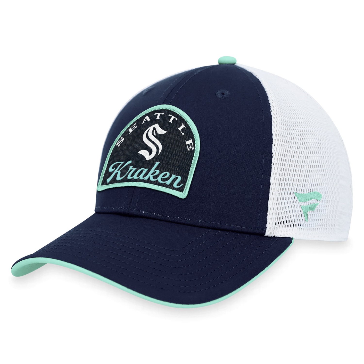 Fanatics Deep Sea /White Seattle Kraken Fundamental Adjustable Hat