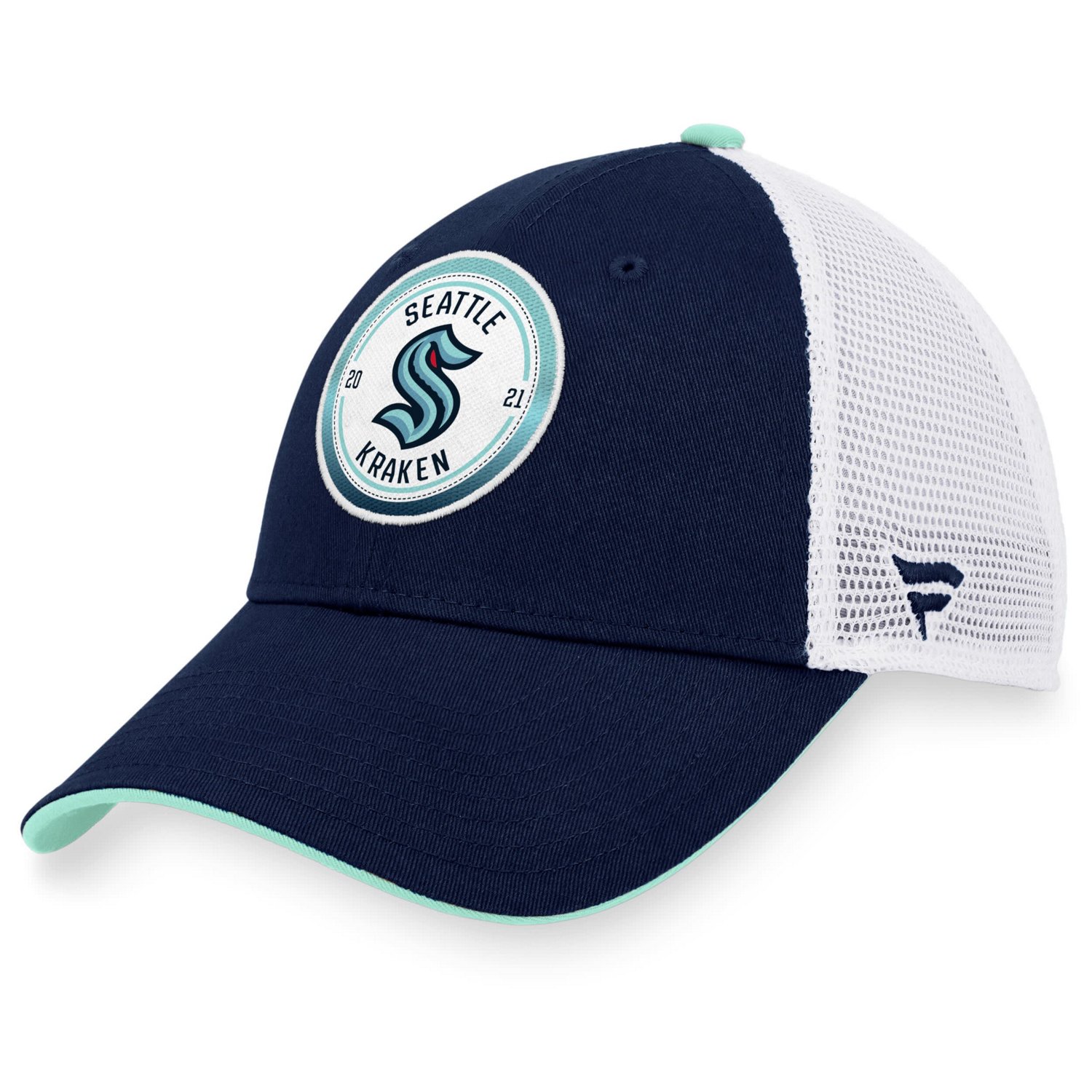 Fanatics Deep Sea /White Seattle Kraken Iconic Gradient Trucker Snapback Hat                                                     - view number 1