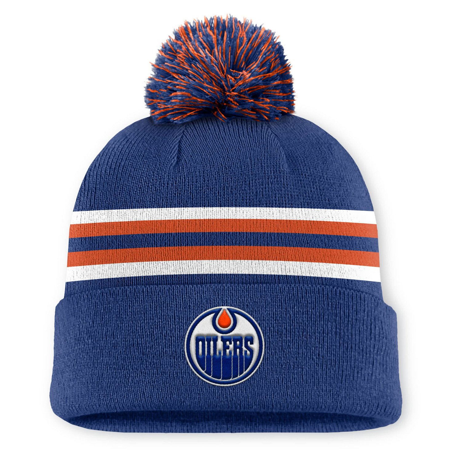 Fanatics Edmonton Oilers Authentic Pro Rink Cuffed Knit Hat with Pom - view number 1