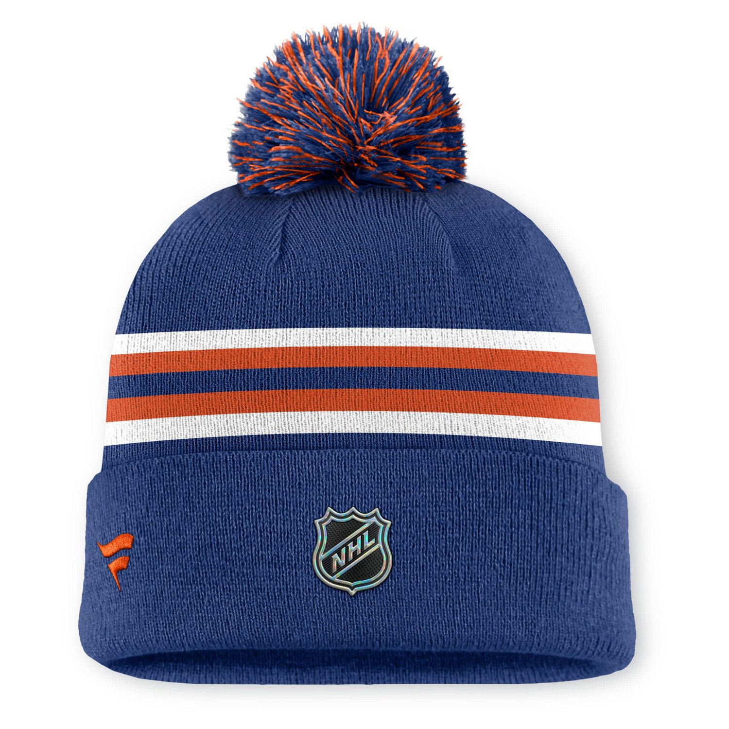 Fanatics Edmonton Oilers Authentic Pro Rink Cuffed Knit Hat with Pom - view number 2