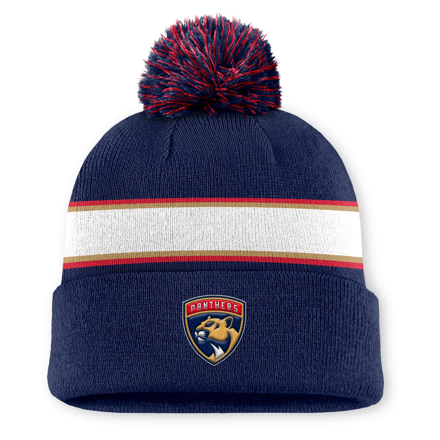 Fanatics Florida Panthers Authentic Pro Rink Cuffed Knit Hat with Pom - view number 1
