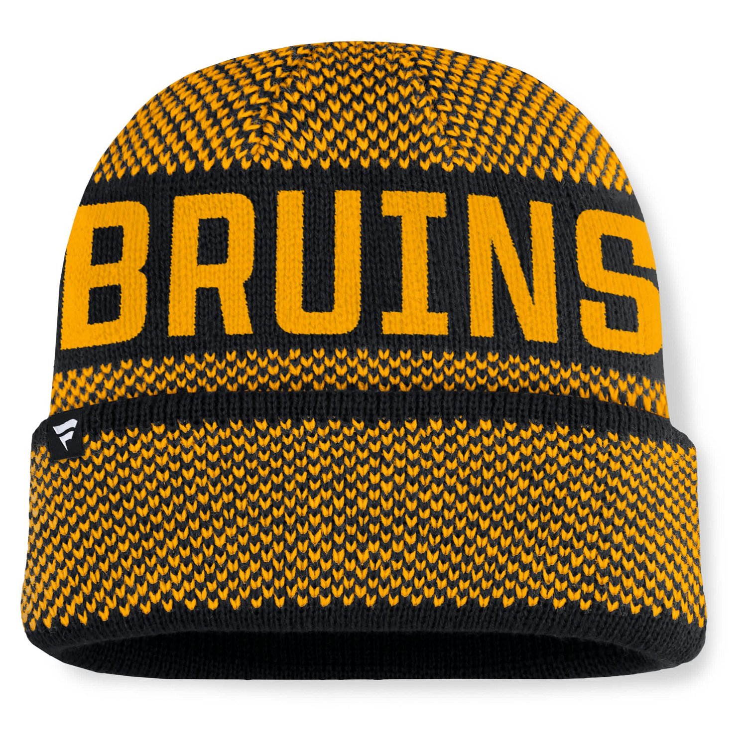 Fanatics Gold Boston Bruins Fundamentals Shelter Cuffed Knit Hat - view number 2