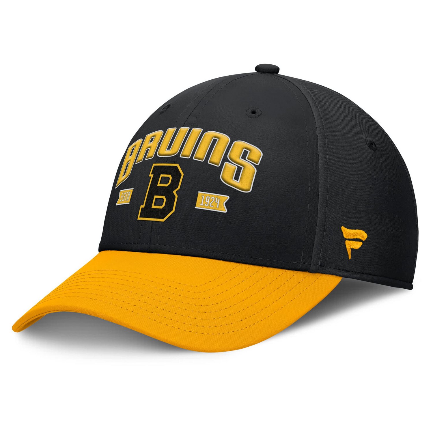 Fanatics Gold Boston Bruins Heritage Captain Flex Hat