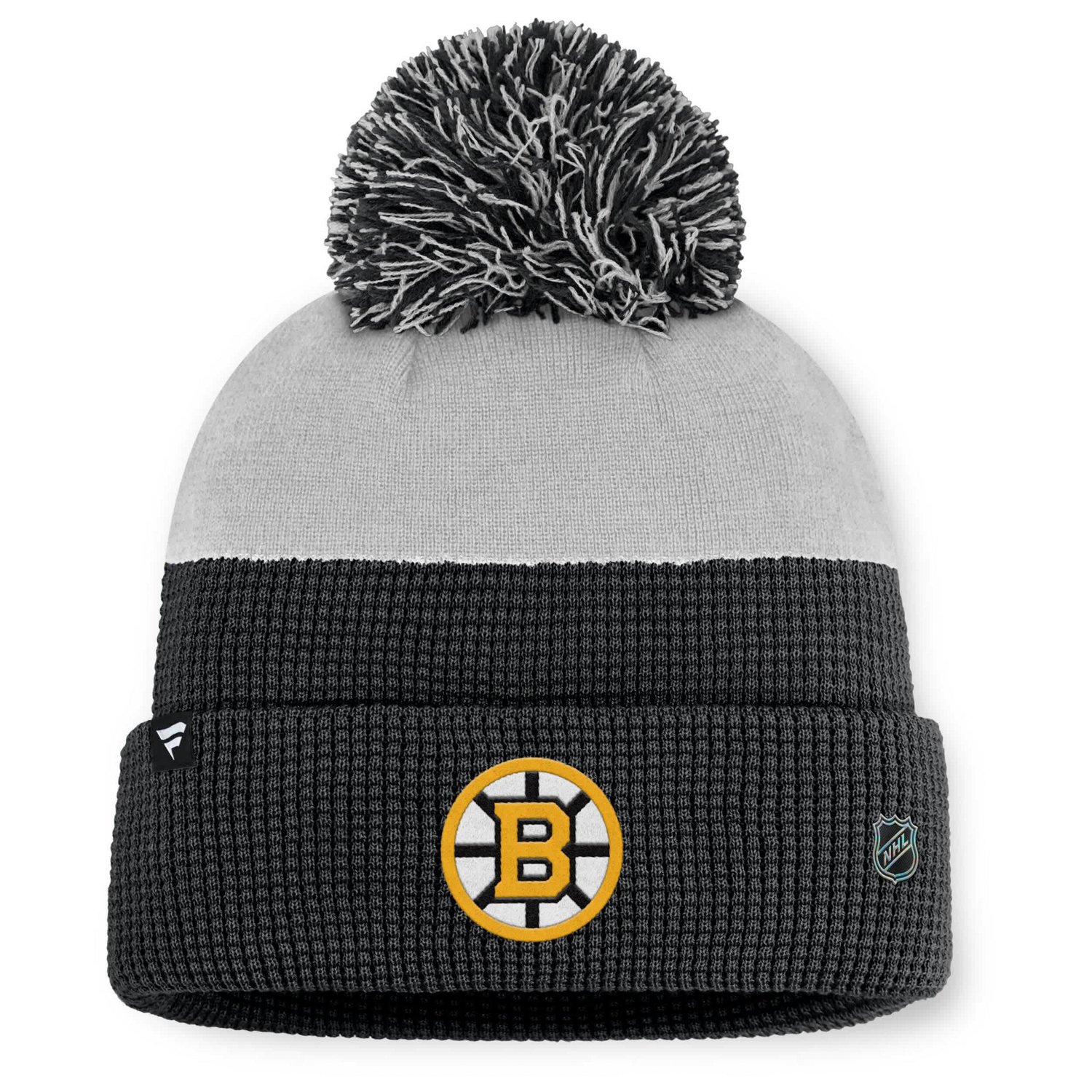 Fanatics Gray Boston Bruins Authentic Pro Home Ice Cuffed Knit Hat with Pom - view number 2