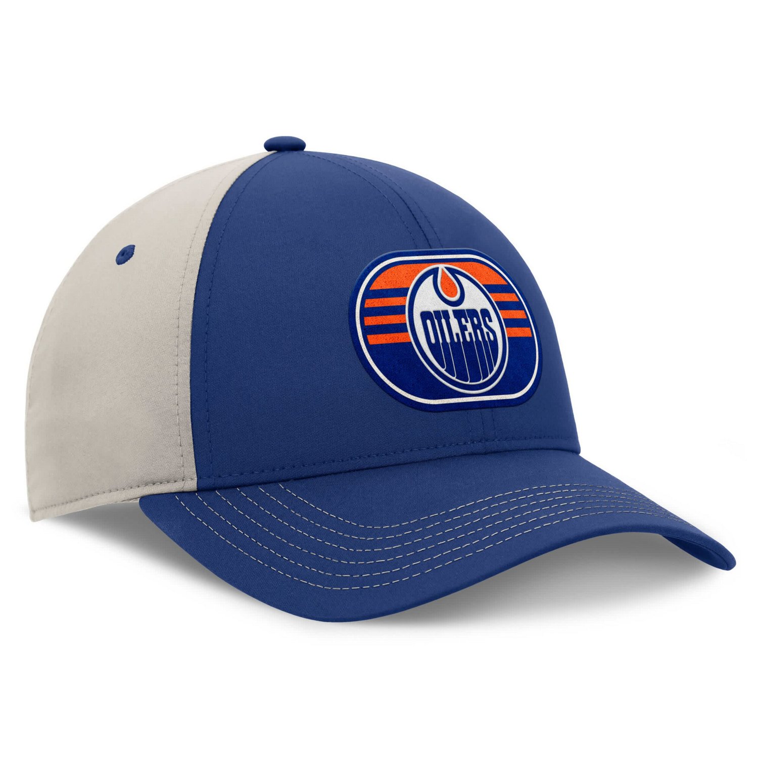 Fanatics Gray Edmonton Oilers 2025 Stanley Cup Playoffs Locker Room Trucker Adjustable Hat - view number 2